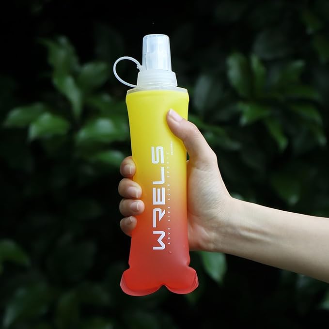 Soft Flasks TPU Soft Water Bottles Folding Soft Running Water Flask Small for Outdoor Sports Hiking Hydration Pack 8oz/17oz Hiking Cycling Climbing