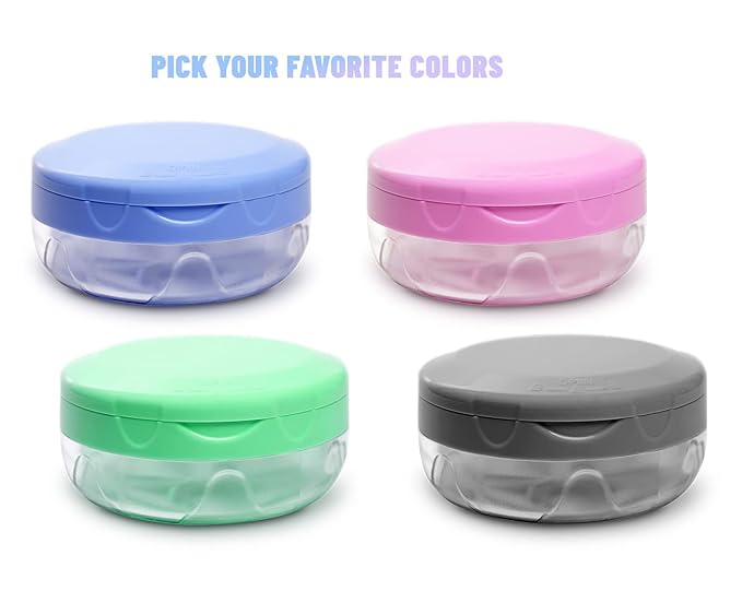 Denture case Retainer Case, Leak Proof Denture Cup, Denture Bath Case, Retainer Cleaning Box for Traveling, Partial Denture Case with Strainer & Mirror (Green)