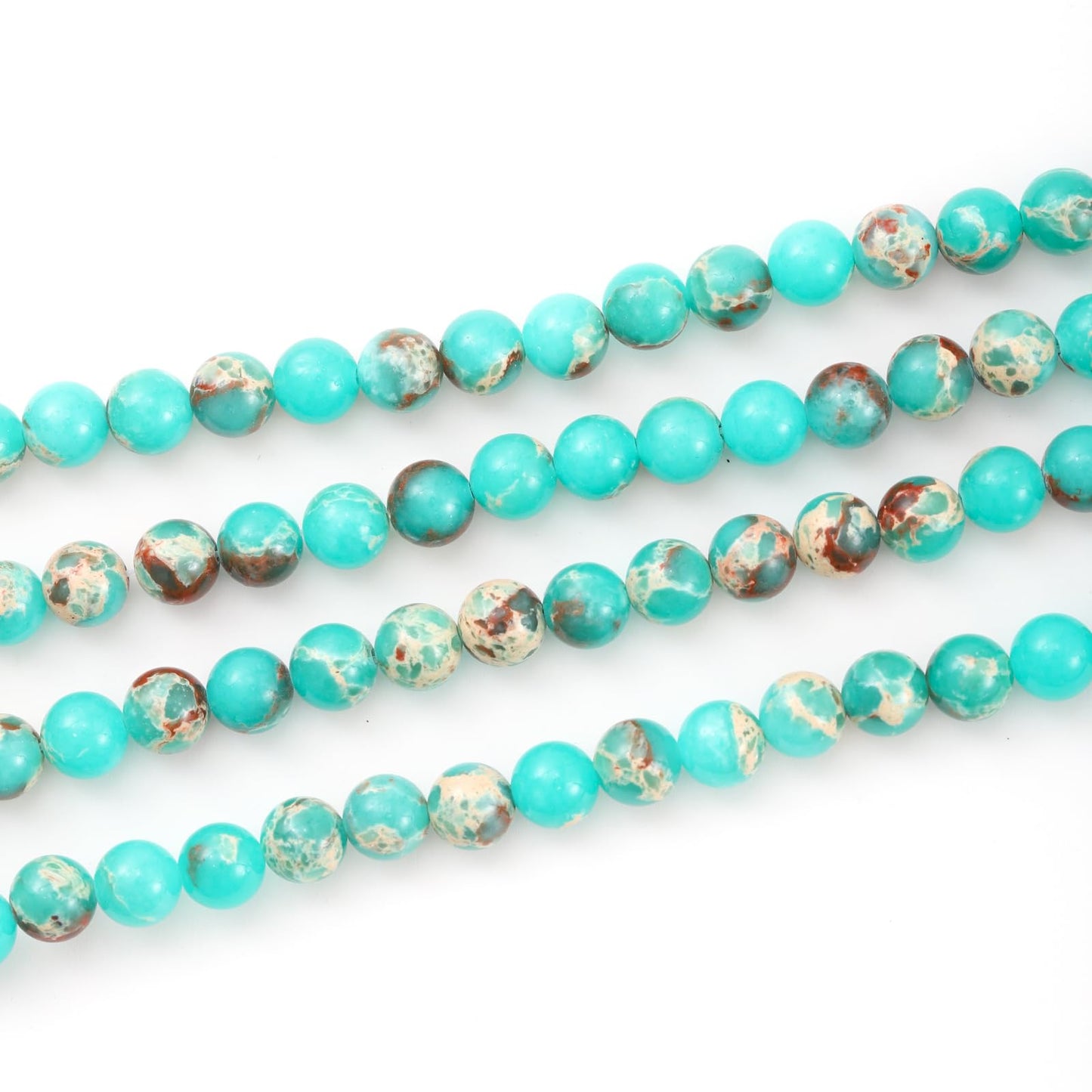 10mm 38pcs DIY Natural Green Imperial Jasper Stone Beads Round Healing Crystal Gemstone Loose Beads for Jewelry Making Handmade Bracelet Necklace