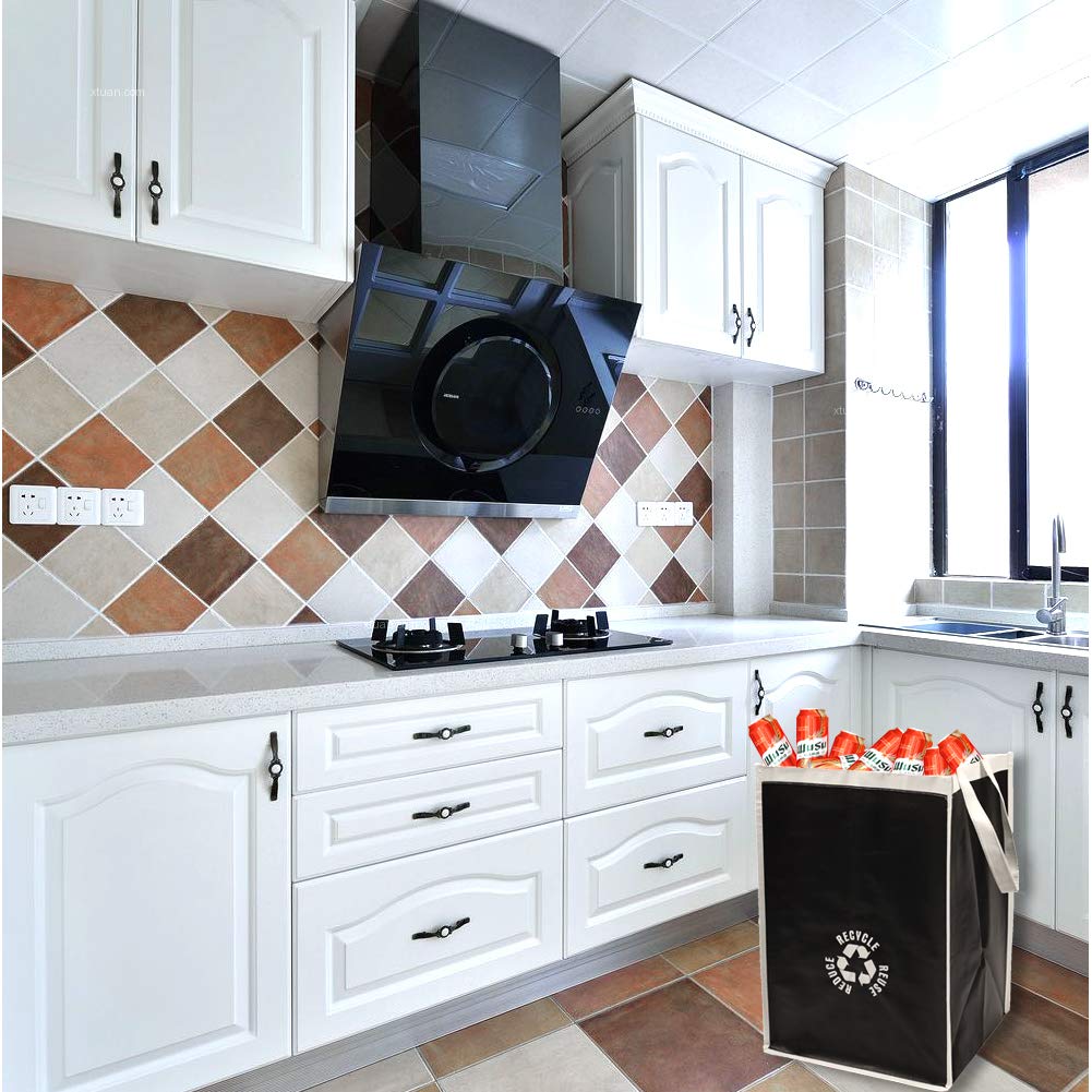 Lily queen Recycle Waste Bag for Kitchen Home Trash Sorting Bins Base Plate Waterproof Baskets Polypropylene 2 Set
