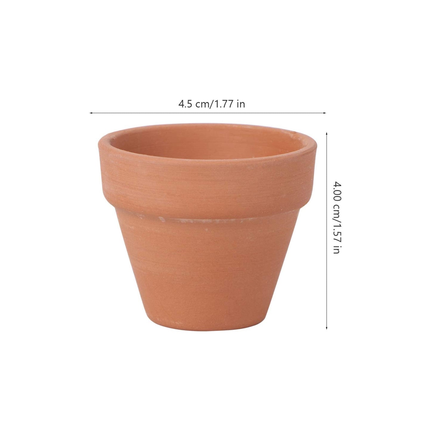 OUNONA 10Pcs Terracotta Pot Clay Ceramic Pottery Planter Cactus Flower Pots Succulent Nursery Small Pots (1.8 x 1.6 Inch)