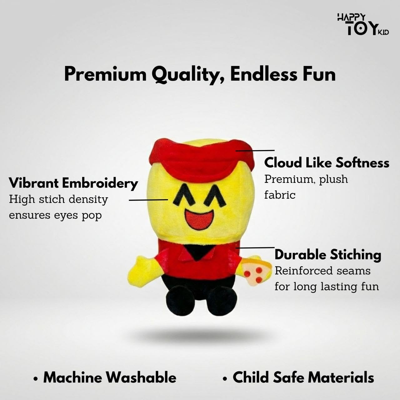 Happy Toy Kid Set of 7 Soft Plush Toys – Fun for Kids, Cuddling, Travel & Playtime Premium Stuffed Toy Collection