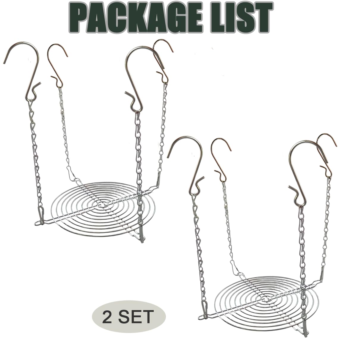 Toeloioh Adjustable Height Planter Inserts for Tall Planters Large Pots,4 Hooks Fits in The Top Openings,Chain Planter Filler Elevate Plants,Wedding & Party Decor