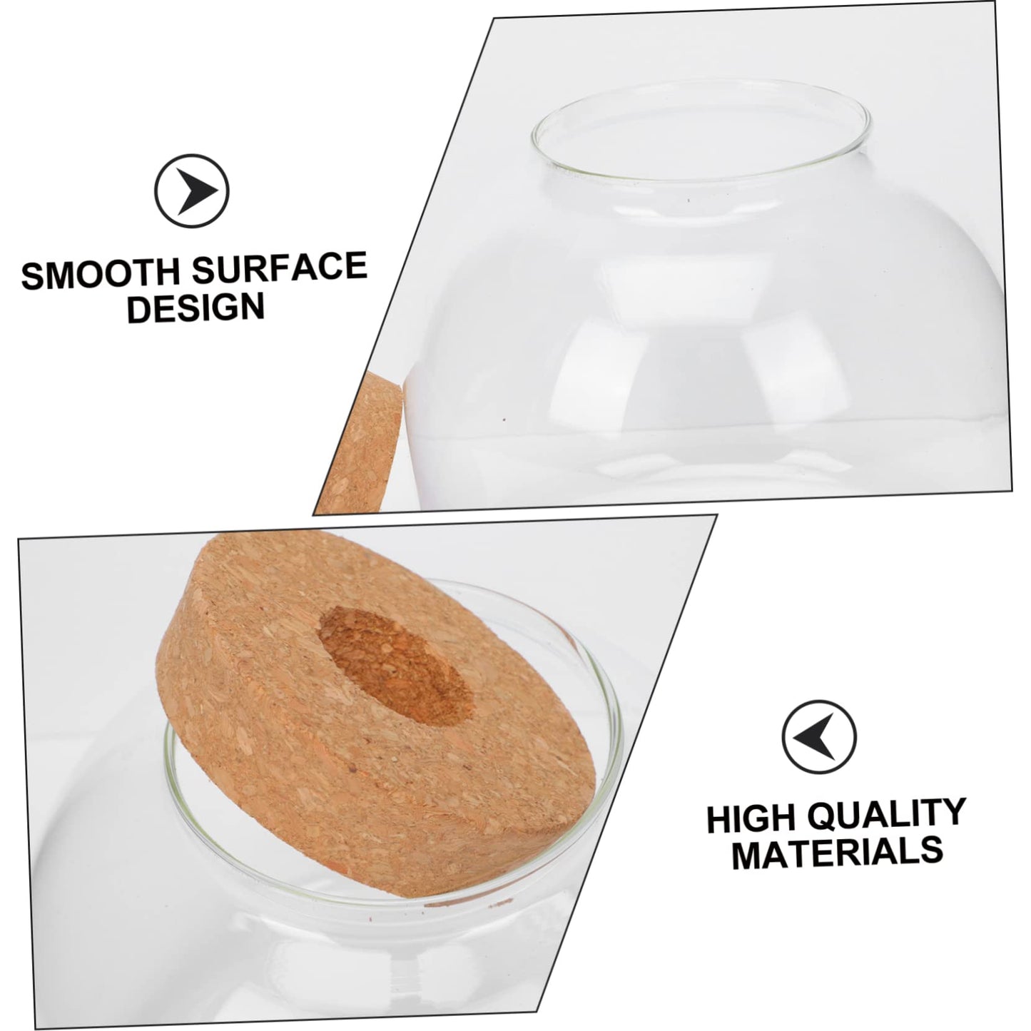 VANZACK 1set Glass Terrarium Container for Microlandscape Decor Transparent Bottle for Indoor and Outdoor Creative Plant Displays for Use