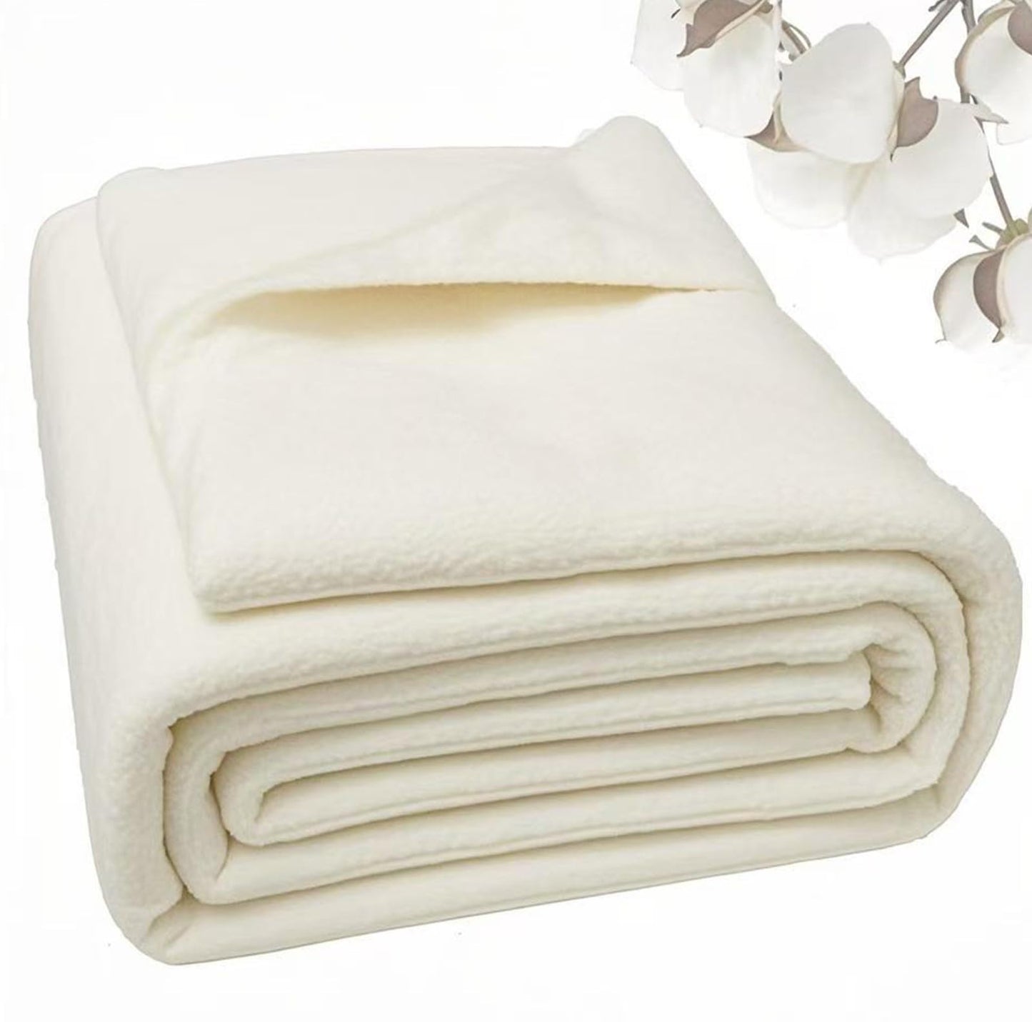 Natural Cotton Batting for Quilting - 150g/m² Lightweight, 40"x40" - Crafting Material for Blankets, DIY Projects, Home Decor