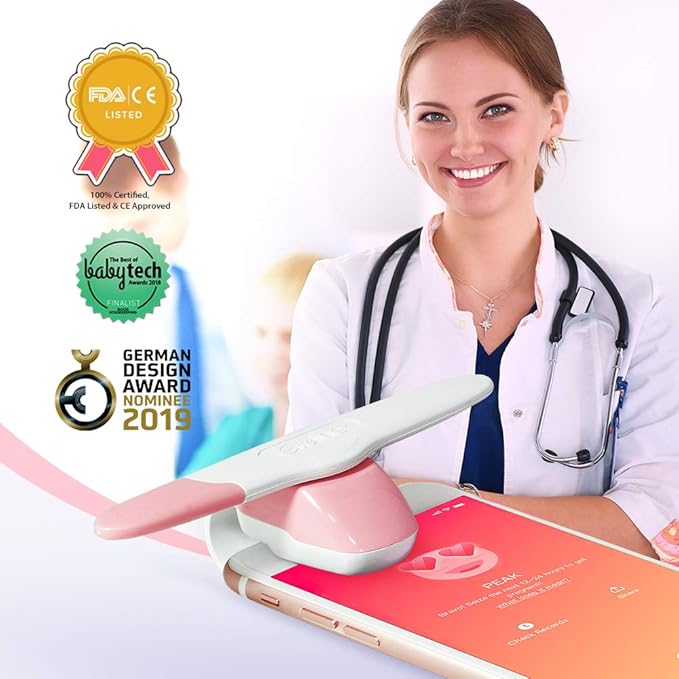 Eveline Digital Ovulation Test Predictor Kit - Easy at Home Ovulation Test Strips with Smart Scanner, Digital Results on Eveline App, 1 Cycle Supply Pregnancy Must-Haves - 99% Accuracy, 5 LH Strips