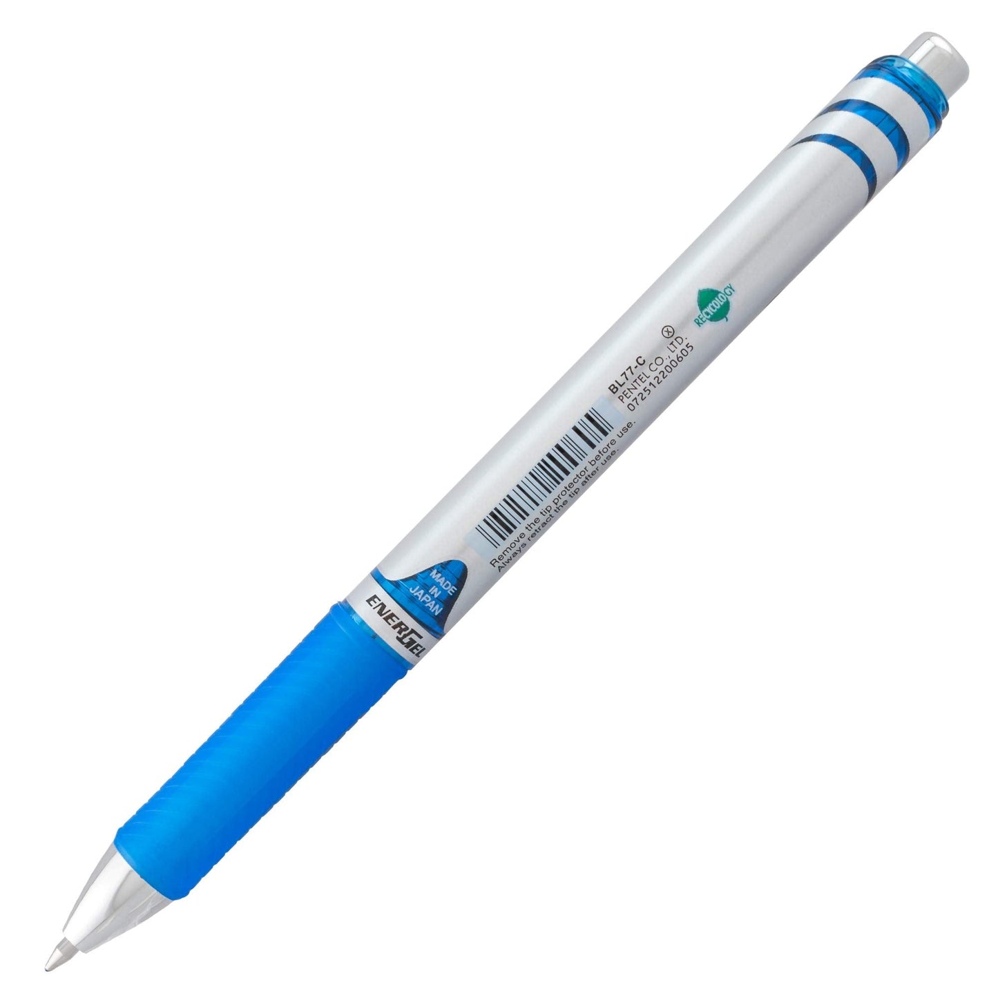 Pentel Energel 0.7 mm Rtx Retractable, 6 Black & 6 Blue Ink Pens Metal Tip, Medium Point Energel Liquid Gel Ink Pens 0.7 mm. Pack of 12