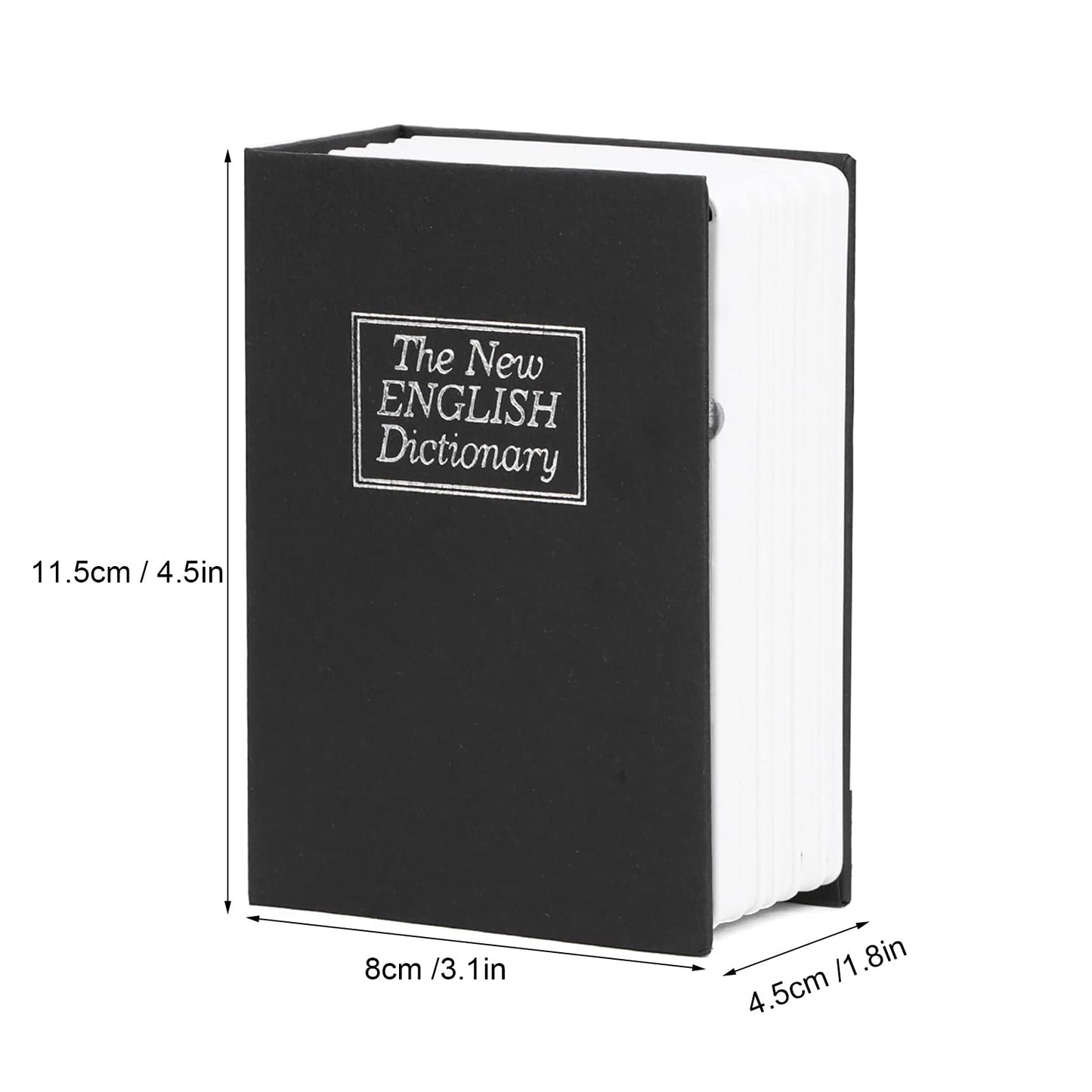 ZAWELIYO Mini Simulation Book Safe Storage Box Money Cash Jewelry Security Lock Case with Keys Metal Safe Box for Home Office Travel Use