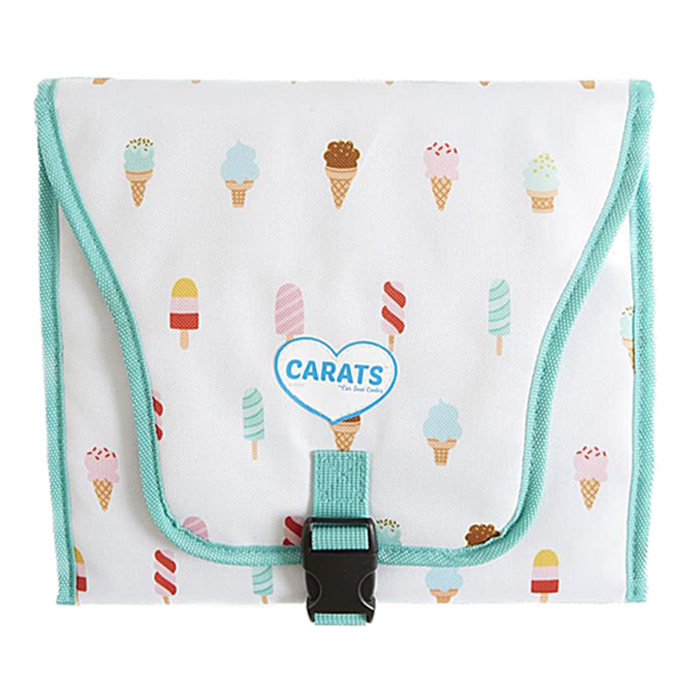 Cool Carats Car Seat Cooling Pad for Babies, Toddlers, and Kids - Comfortable and Durable Cooling Pad for Hot Summer Days - One Size Fits All, Popsicle White