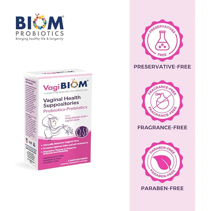 Lactobacillus Suppository: Microbiome Flora balance and Odor Control Regimen; Balance and Nourishes Healthy Flora; Paraben-Free Preservative-Free