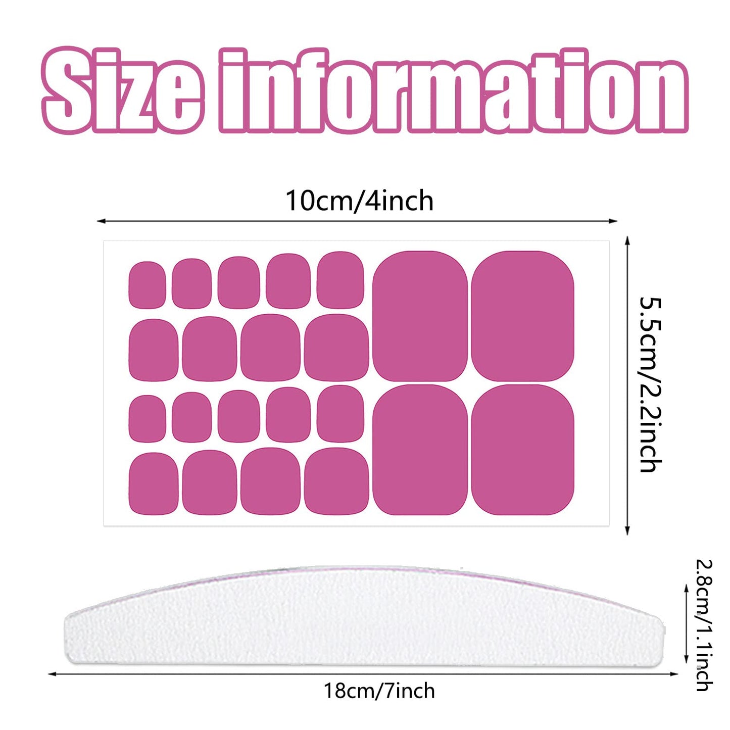 YECIRALA 20 Sheets 440 Pcs Toenail Stickers for Women, Toe Nail Wraps for Toes Nail Polish Strips Stick On Nails Polish Stickers for Toenails Gel Nail Strips Color Strips