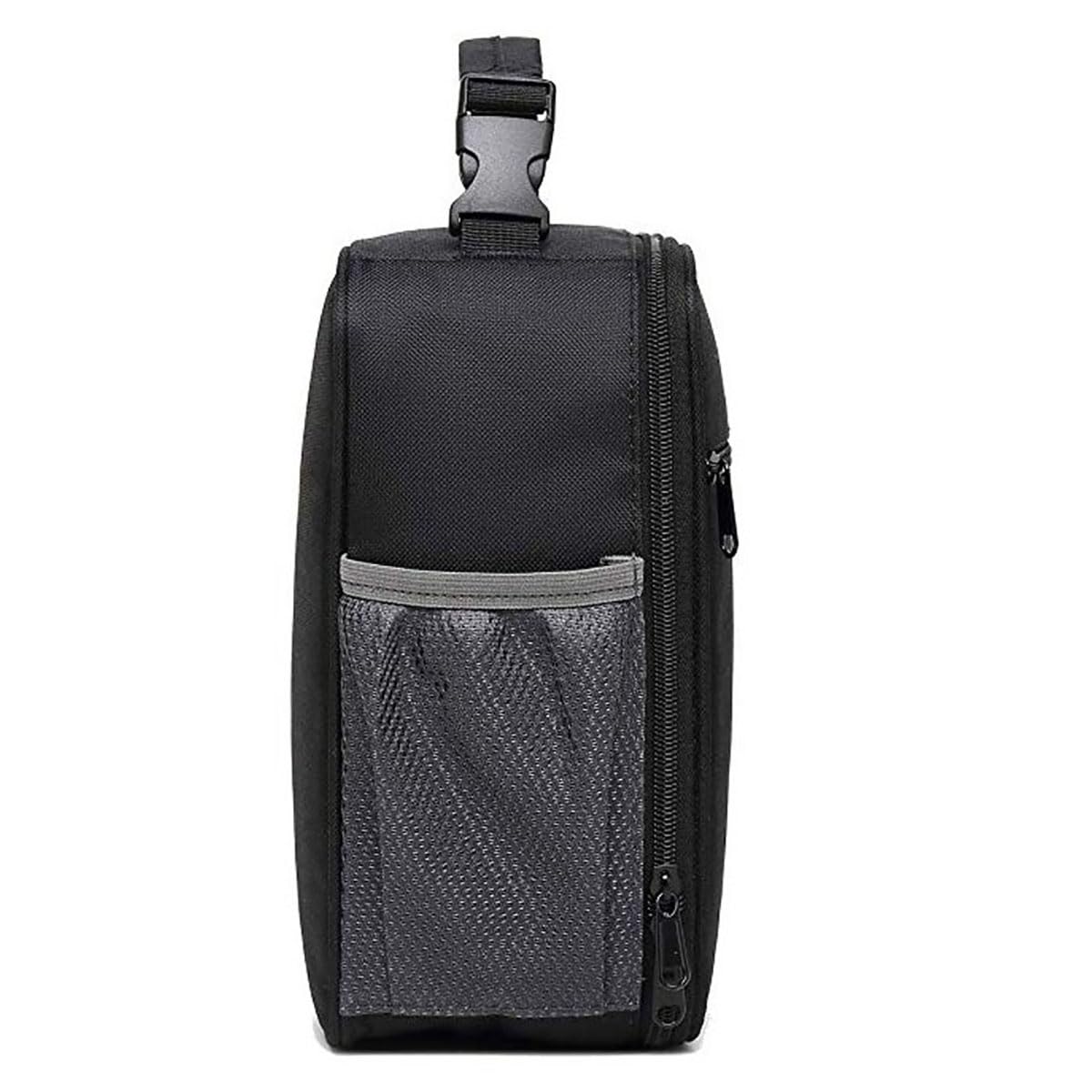 HZNOO Insulated Lunch Bag for Men & Women, Leakproof Double Zipper Lunchbox with Mesh Pockets Work Gym Camping Travel, Easy-Clean Design