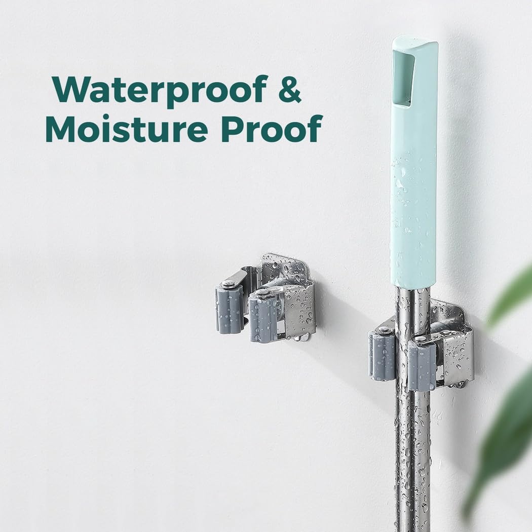 Wall Mount Mop & Broom Holder Set
