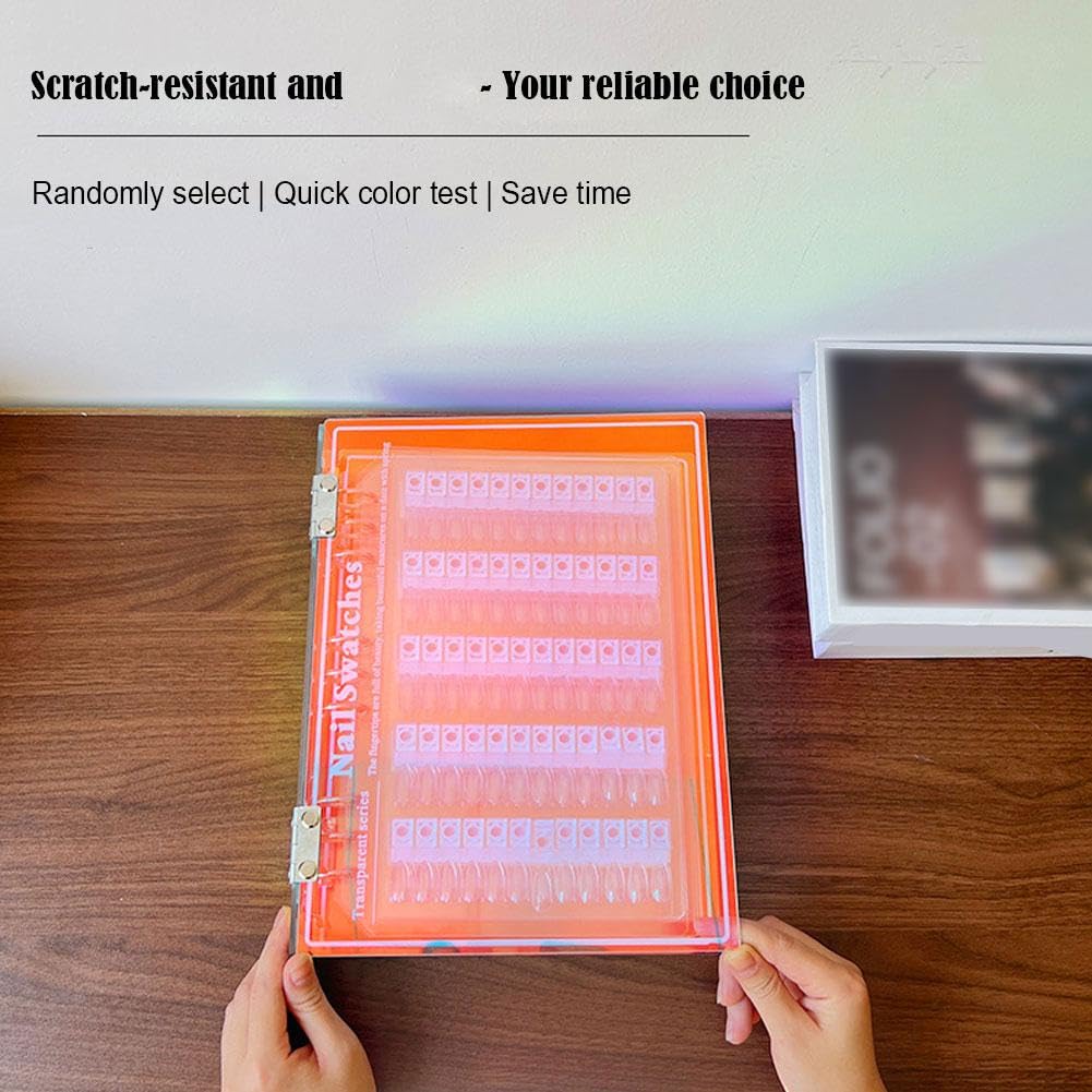 180pcs Magnetic Nail Swatch Book, Nail Color Display Book Nails Swatch, Professional Nails Art Salon Design Display Booklet for Manicurist, Removable Blank NailSample Dis-play Organizer Booklet