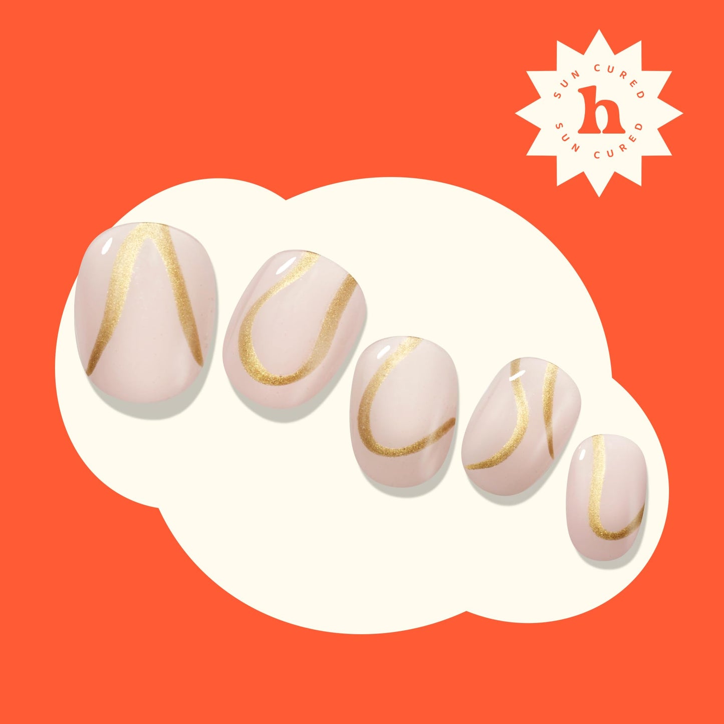 Heyhae Semi Cured Gel Nail Strips | No LED Lamp Needed | Solid, Nude, Spring | Easy Apply & Remove, Salon Quality | Includes 28 Strips, 1 Prep Pads, Nail File & Wooden stick - Hey, Infinity and Beyond