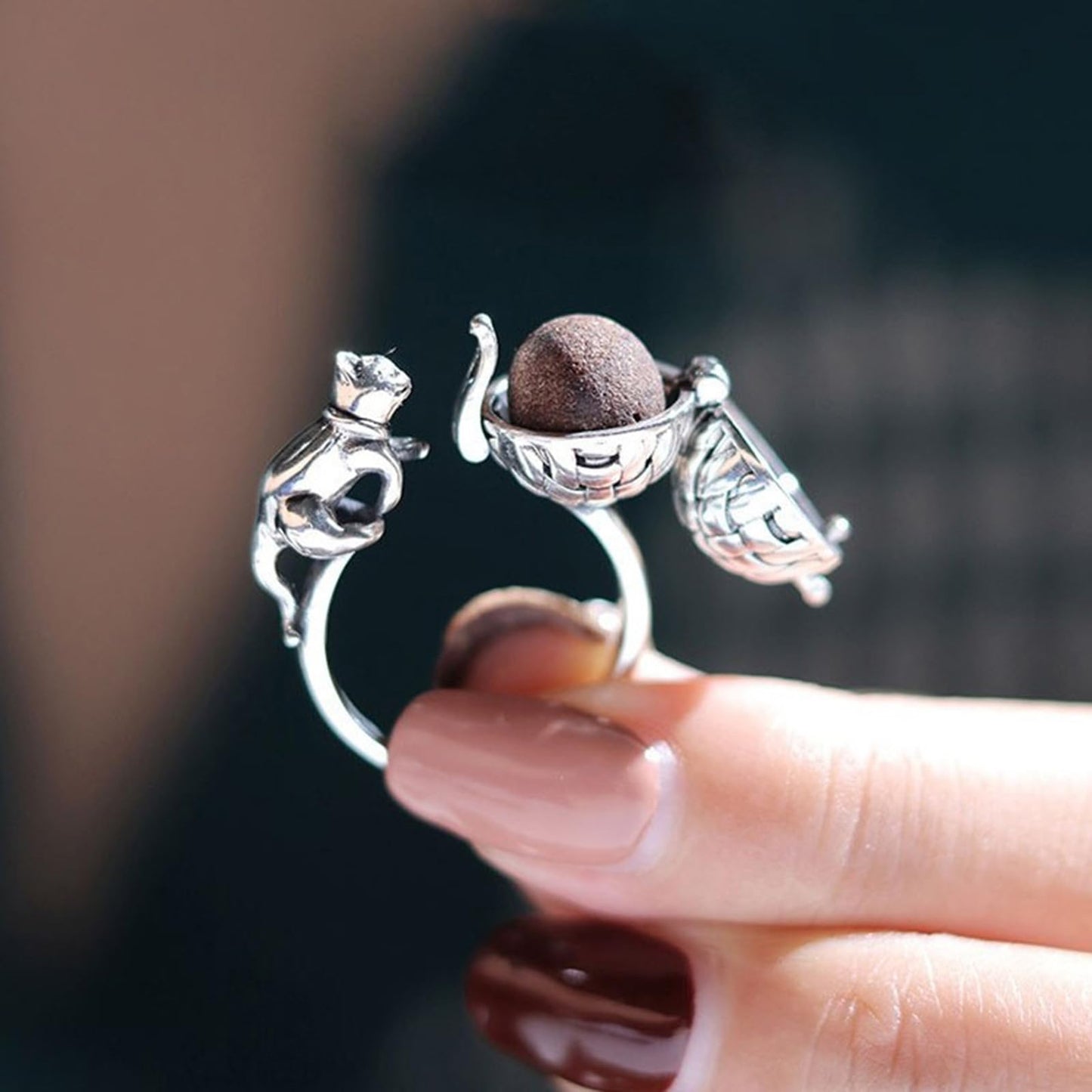 Fashionable Essential Oil Rings Accessory Adjustable Stainless Steel Diffuser Jewelry for Women and Girls Adjustable Size