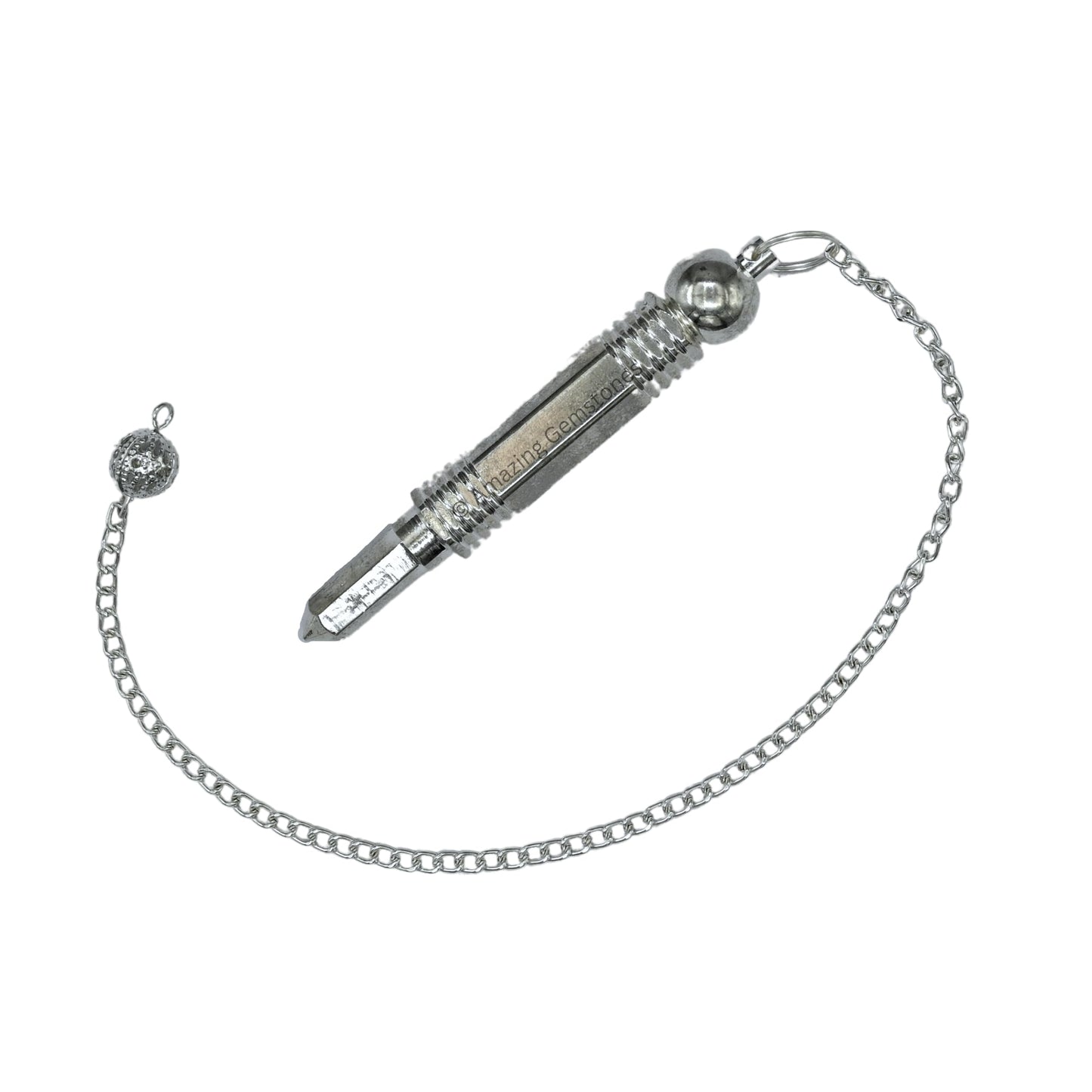 Amazing Gemstone Healing Metal Pendulums for Divination, Silver 3 Piece Openable Steel Copper Pendulum High Energy Pendulo de Bronce Pendulos de Mesa MP73