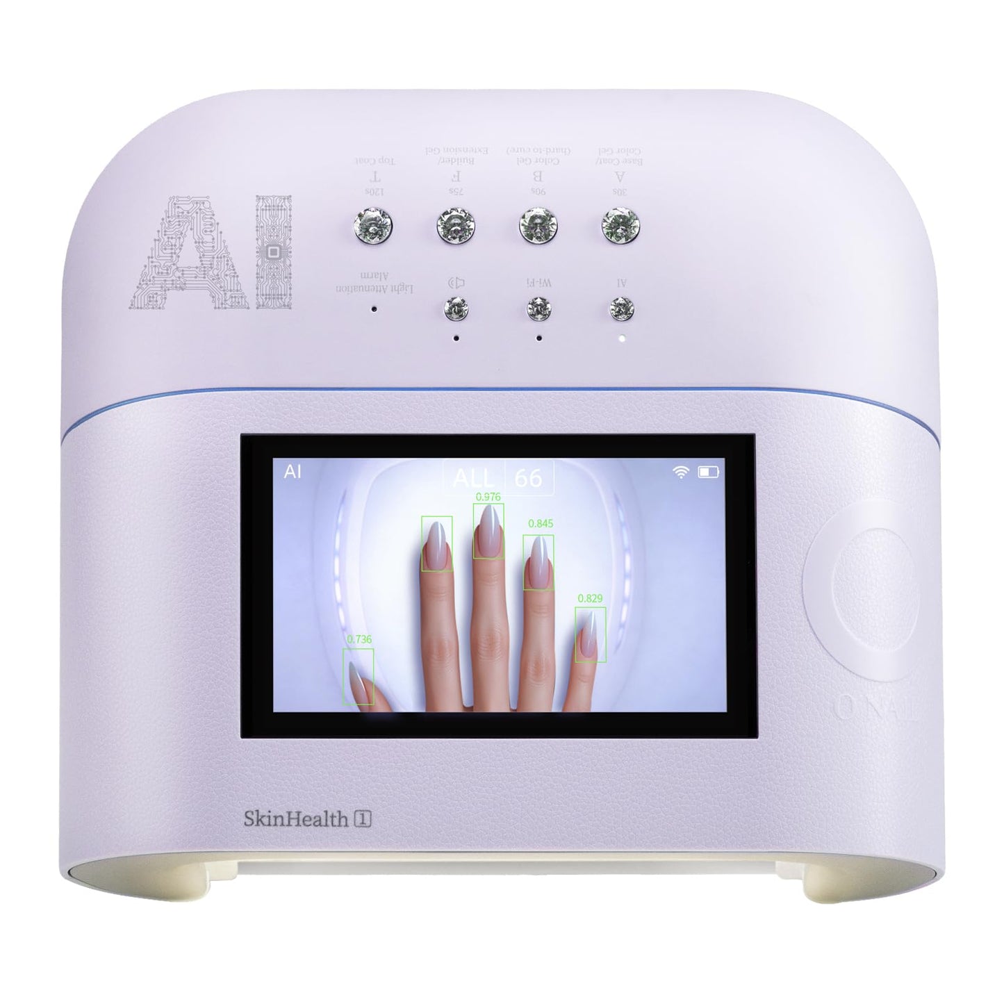 AI UV LED Best Nail Lamp-AI Precision Scan,Reduce Excess UV Skin Damage-2in1 AI Computer&Nail Dryer with HD Visible Screen,109 LEDs 2X Faster Curing,Nail Curing Lamp for Salon and Home Purple