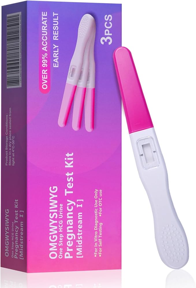 Pregnancy Test Early Detection HCG Level Test for Fertility Women at Home Over 99% Accuracy Individually Packed (Stick 3 Counts)