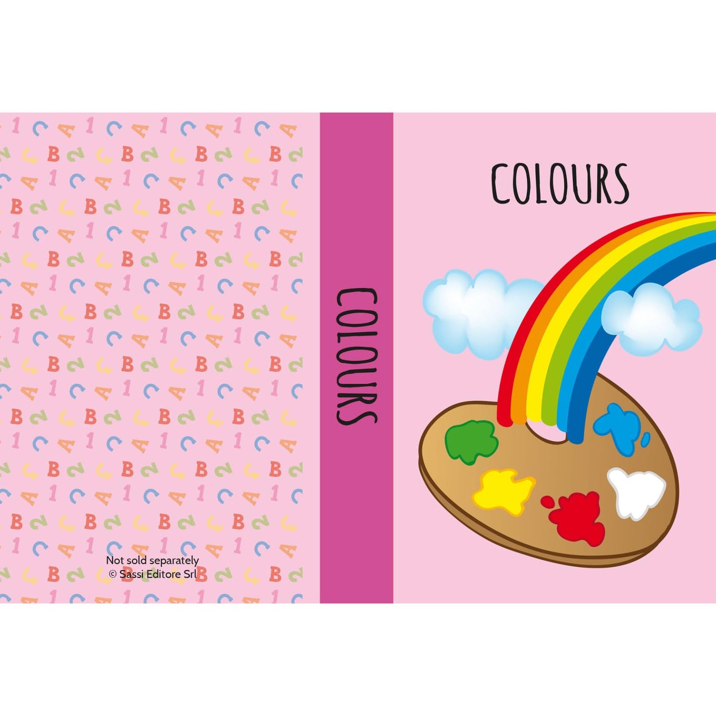 Sassi: My First Library - Read & Learn - 8 Cardboard Mini-Book Set, Abc's-Numbers-Body-Shapes-Colors-Family-Time, Portable Box, Kids-Toddlers Ages 2+