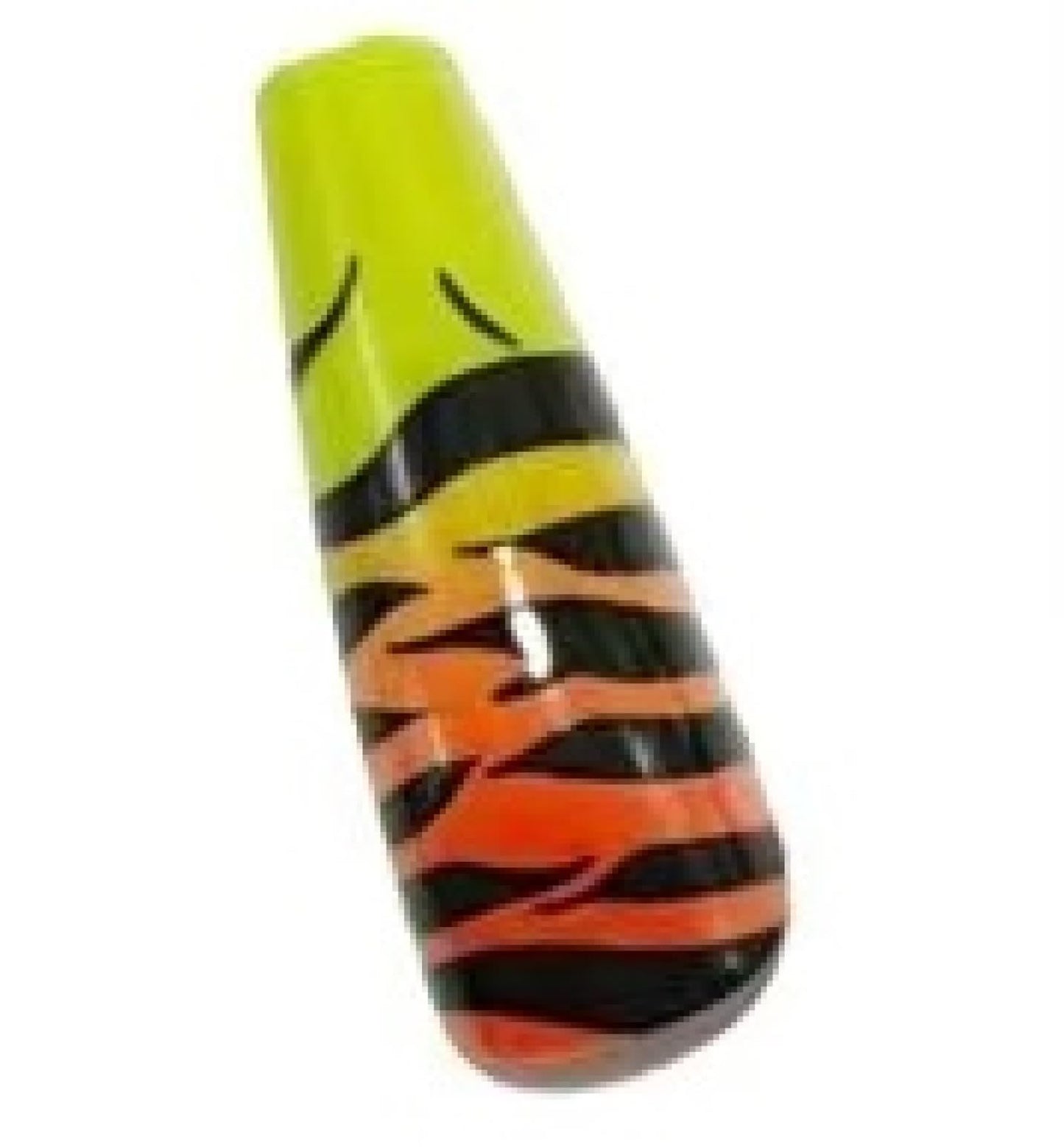 Chunmeng 24PCS Yellow Orange Gradient Tiger Nail Art, Cute Press on Nails with Smooth Glossy Finish, Reusable False Nails for Women & Girls