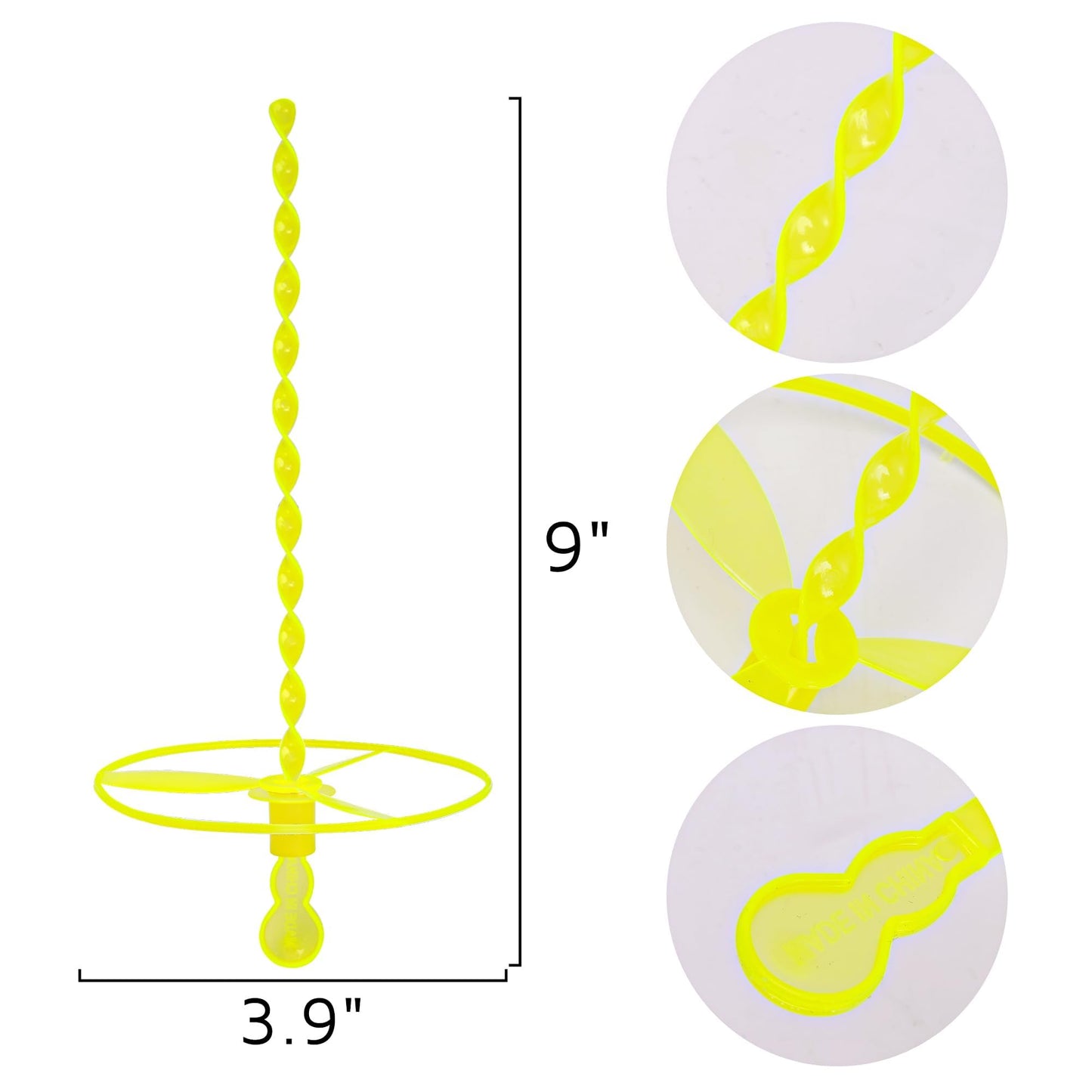 Sepco 50 Pcs Plastic Flying Helicopter Toy Set Flying Twist Disc with Launchers Spinning Bamboo Dragonfly Plastic Propeller for Kids Party Favors Gifts