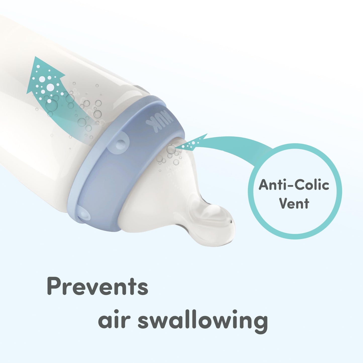 NUK Smooth Flow Anti-Colic Bottle Newborn Gift Set, 0+ Months