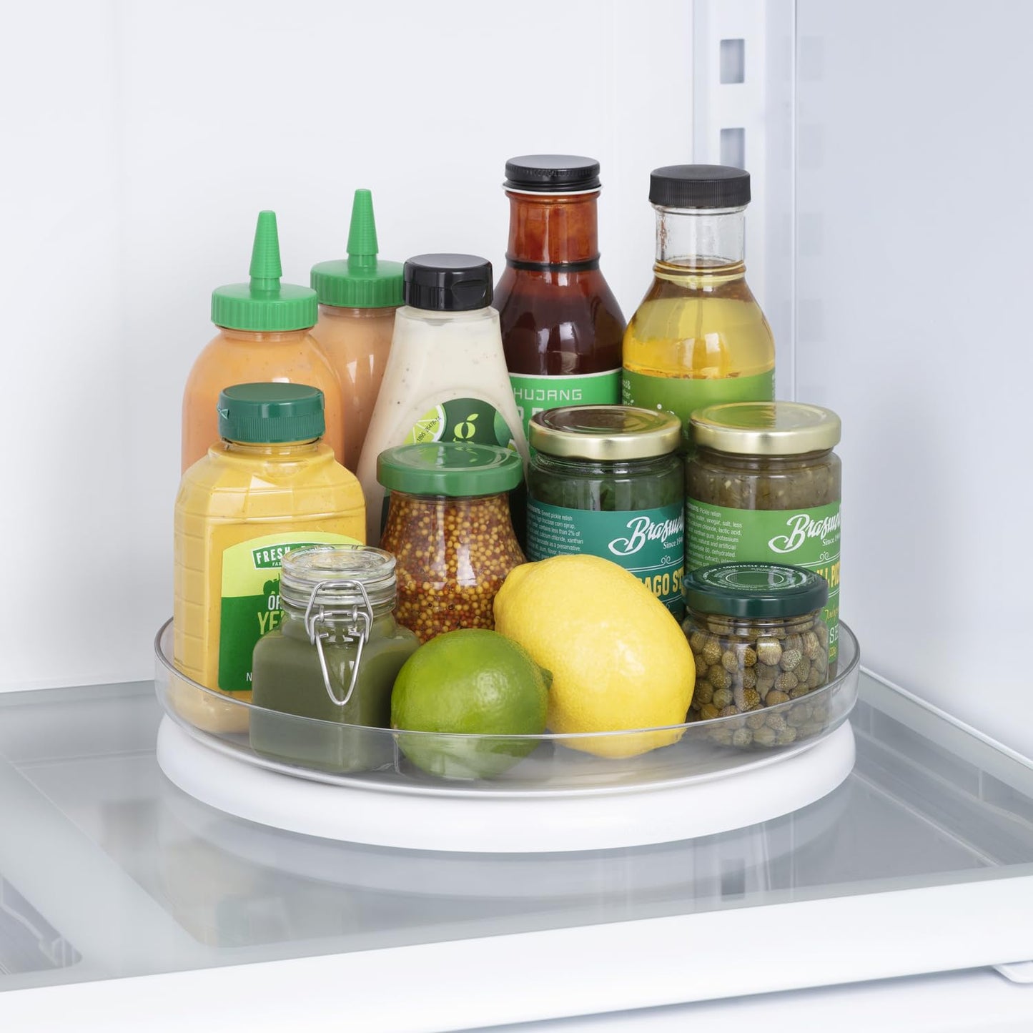 YouCopia FridgeView Fridge Turntable, Lazy Susan Organizer for Refrigerator Storage, 11” , White