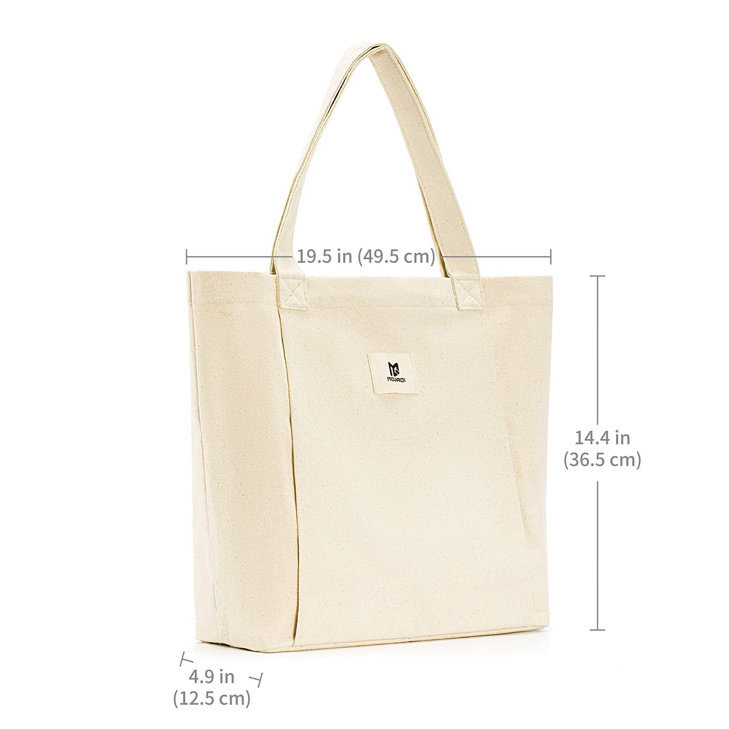 Moyaqi Canvas Tote Bag with Yoga Mat Carrier Pocket Carryall Shoulder Bag for Office, Workout, Pilates, Travel, Beach and Gym