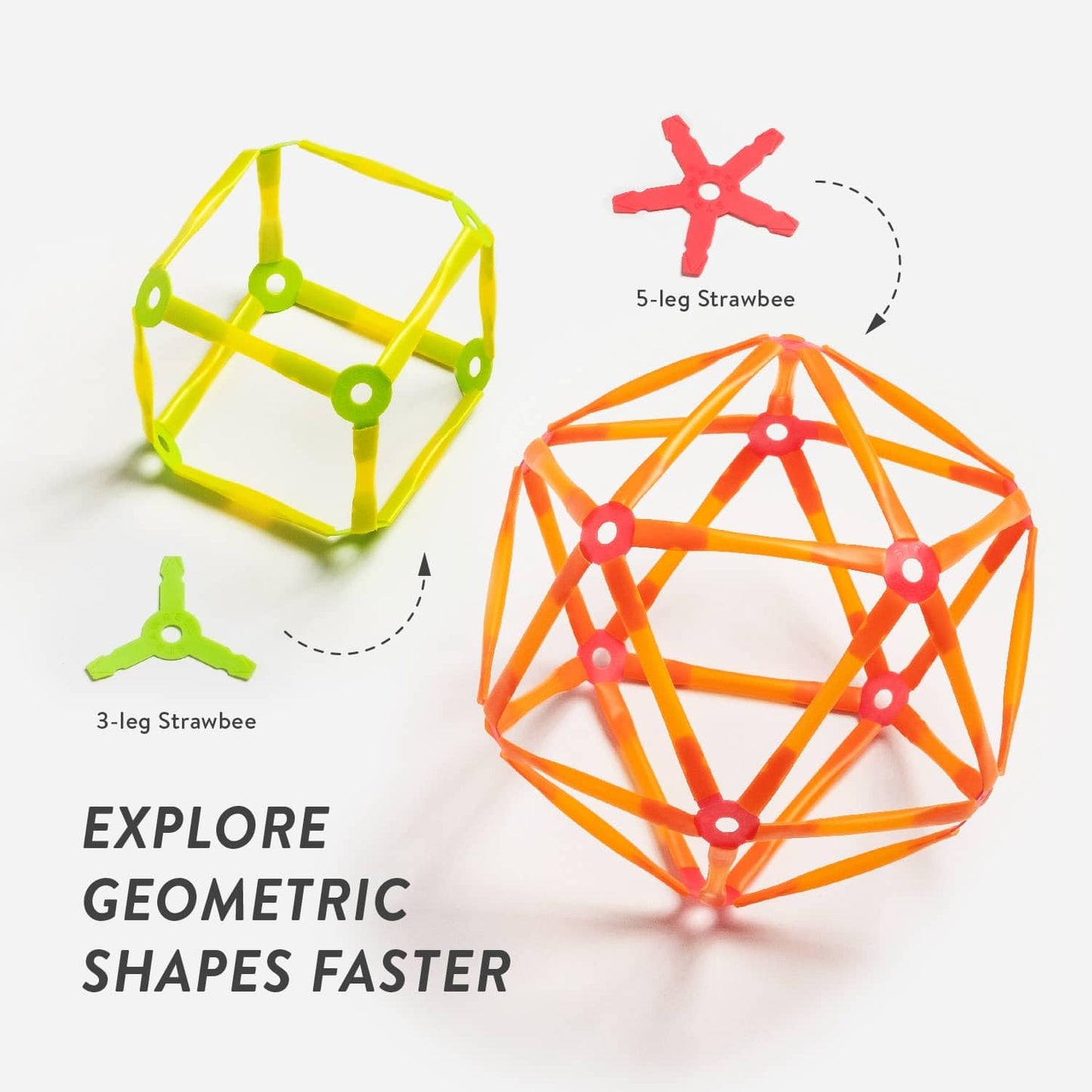 Strawbees Imagination Kit - Educational Connecting Toys for Makers & Families, Building Toy Toolbox with Straws and Connectors for Creative STEM Exploration in Schools & Home Learning