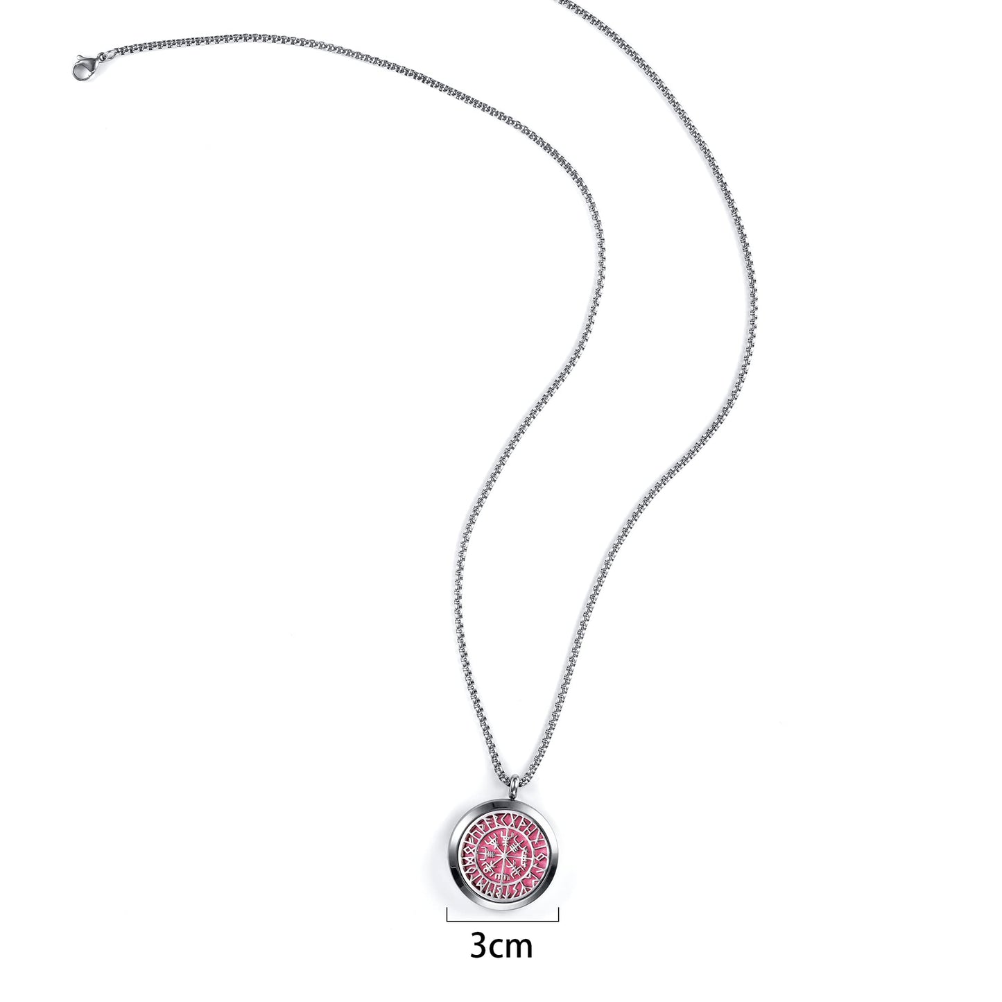 Norse Vikings Amulet Essential Oil Diffuser Necklace - Stainless Steel Locket- Best for Aromatherapy-Perfume, Fragrance, Scent Diffusers for Women