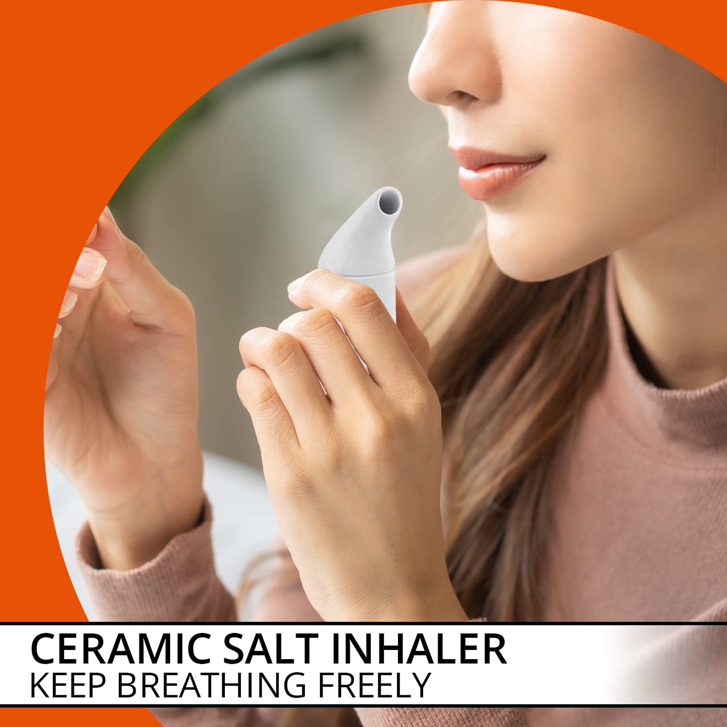 Natural Solution Himalayan Salt Inhaler Ceramic with Himalayan Pink Salt – A Simple and Natural Way to Enjoy a Refreshing and Soothing Salt Air Experience