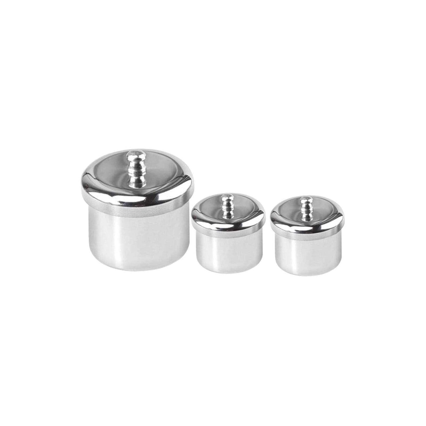 3pcs/set Nail Art Powder & Liquid Cup, Stainless Steel Acrylic Nail Tips Cup Dappen Dish Liquid Powder Holder Container