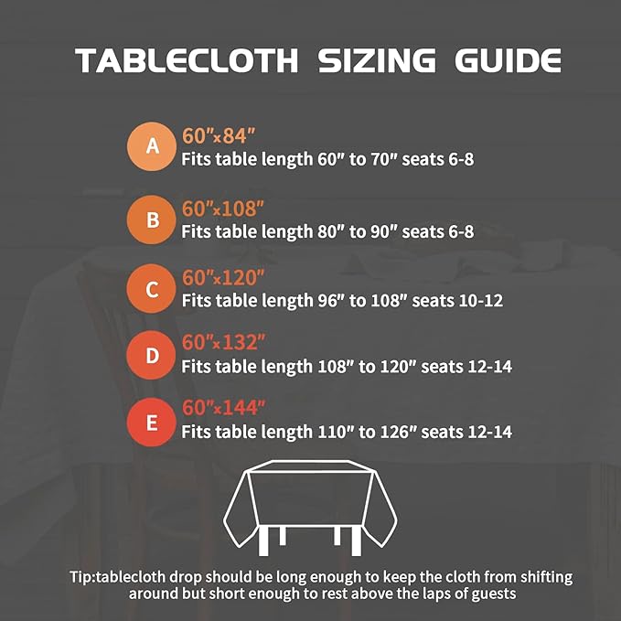 EVERLY Pure Linen Hemstitch Tablecloth,100% Stonewashed French Linen tablecloths for Kitchen Dining Rectangle Tables,60x108Inch Machine Washable Christmas Thanksgiving Organic Tablecloth-Natural Linen