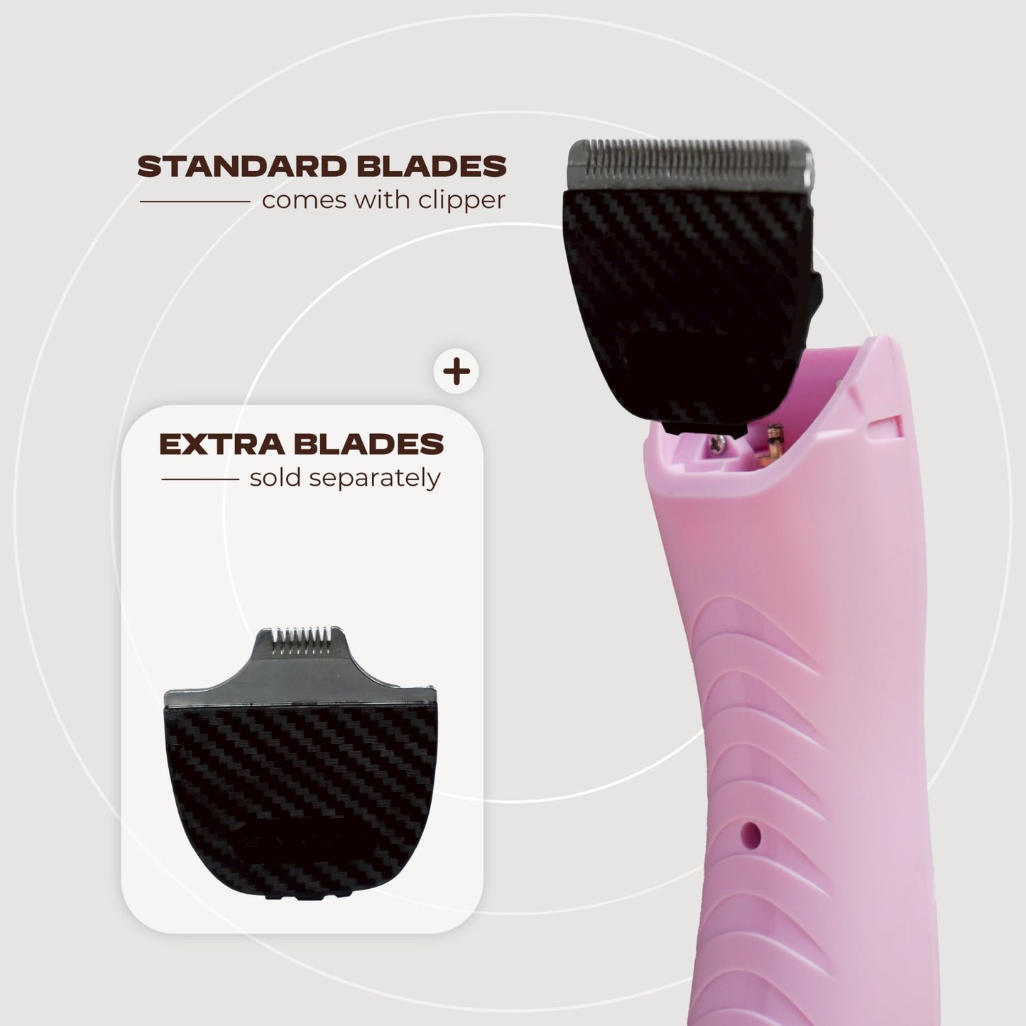 BALMONI Cordless Pet Grooming Kit for Dogs & Cats, Quiet & Powerful Motor Paw & Face Trimmer, Lightweight Clipper, Dopamine Pink, Parent (Bundle-Dopamine Pink)