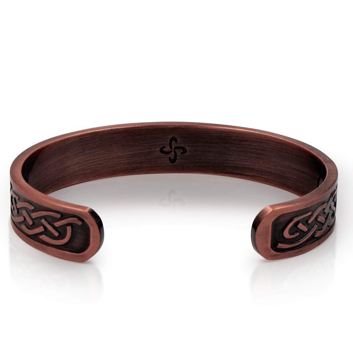 Reevaria Heavyweight Large Copper Celtic Magnetic Cuff Bracelet for Men, with 10 Magnets