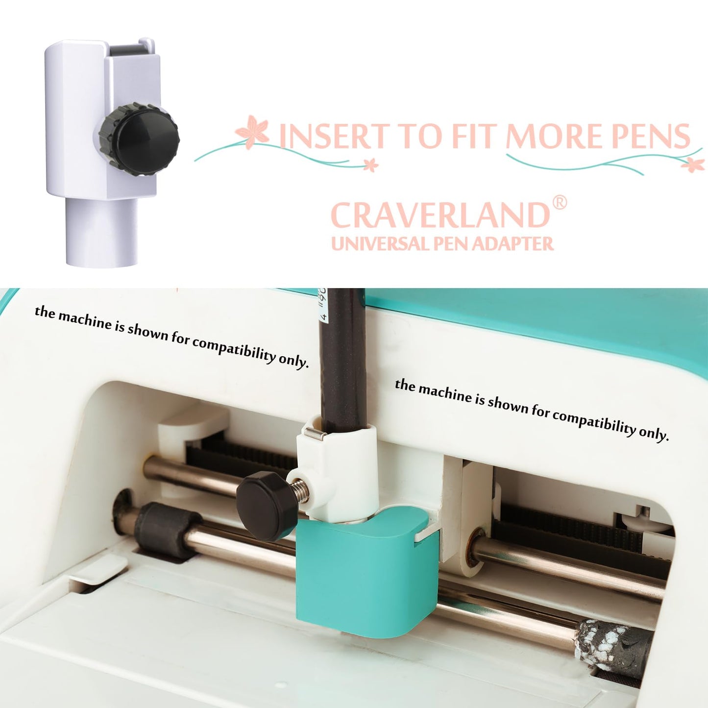 CRAVERLAND Universal Pen Adapter Set for Joy and Joy Xtra,Compatible with Sharpie,Crayola,Sakura,Stabilo and More Hard-Tip Pens Less Than 0.47 Inches