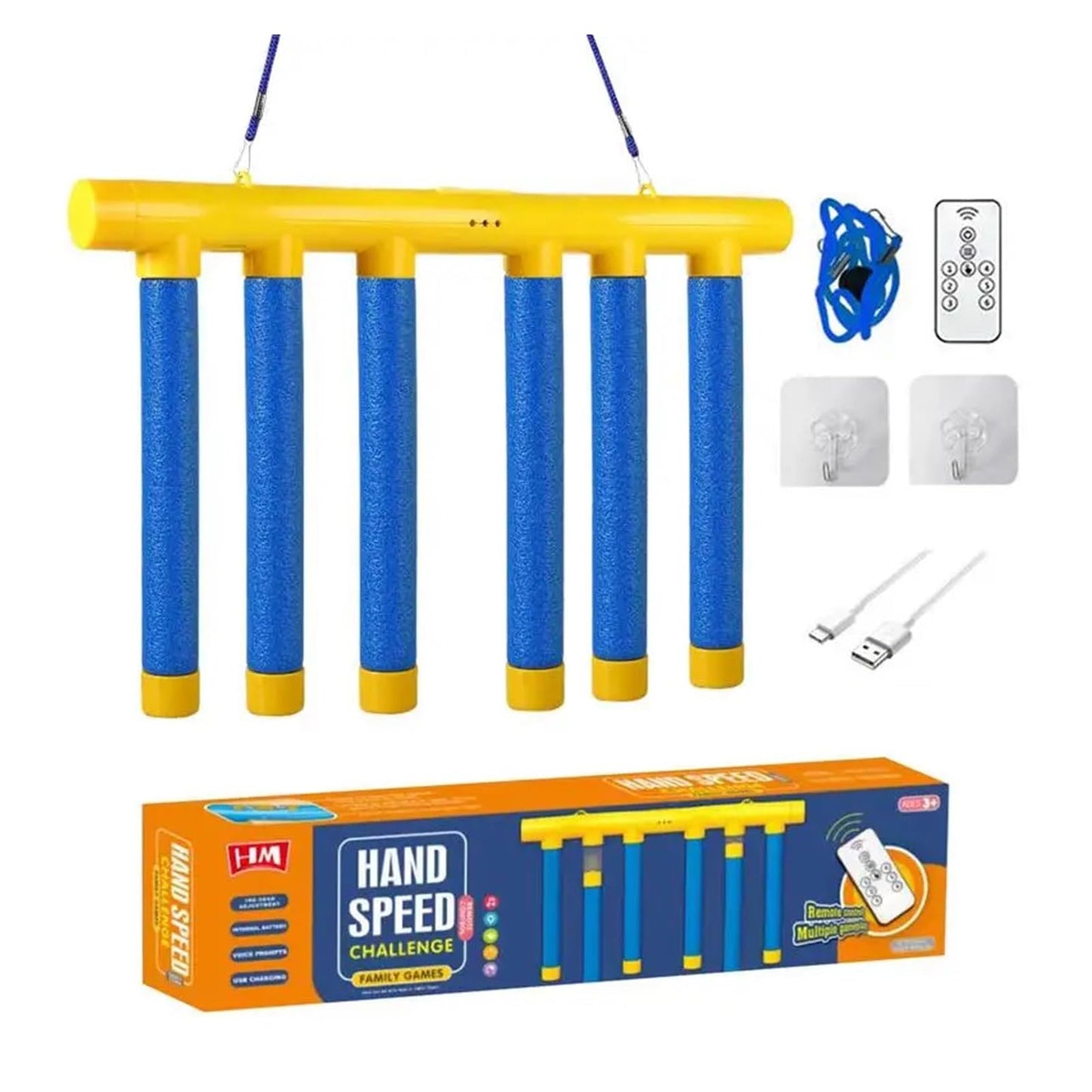 BUSTALOZZII Reflex Challenge Drop Sticks Game - Hand Eye Coordination & Reaction Training Toy for Kids & Adults, Nerve Exercise Catching Sticks Game