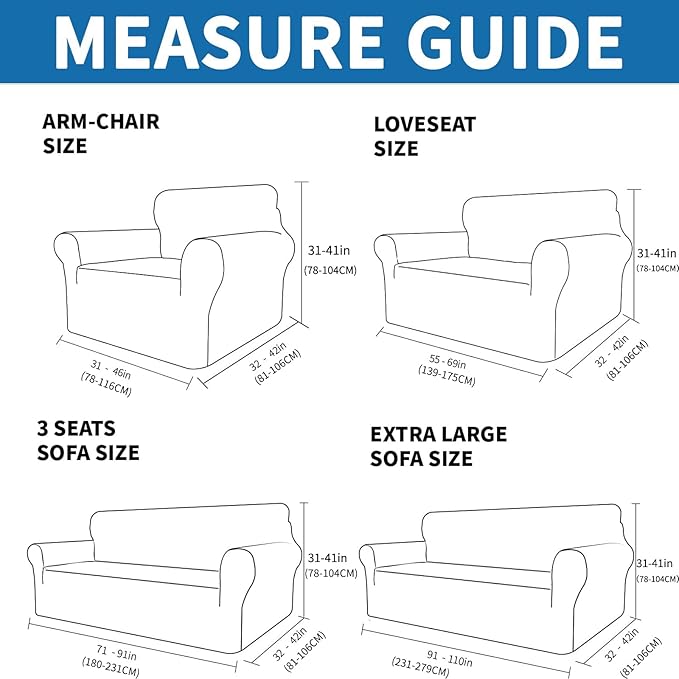 XINEAGE New 1 Piece Couch Covers for 2 Cushion (55"-69") Stretch Loveseat Sofa Cover Slipcover Jacquard Universal Furniture Protector with Elastic Bottom for Kids,Dog (Loveseat, Blackish Green)