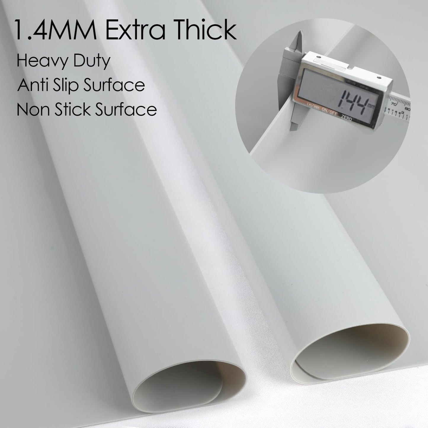 Extra Large Silicone Mat, 31.5x23.6 Inch Heat Resistant Mat for Kitchen Counter, Non-Stick Silicone Baking Mat for Dough and Pastry, Thick Silicone Pad Countertop Protector, Gray
