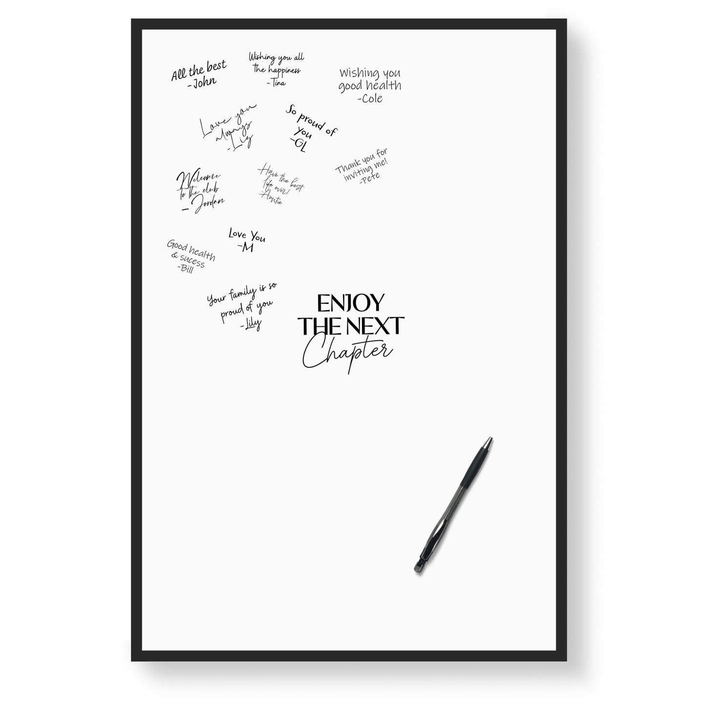 Karto Retirement Signature Board for Party - Party Supplies, Guest Book, Signing Board, Or Card Alternative - Poster Size 11x17 (Unframed) - Next Chapter