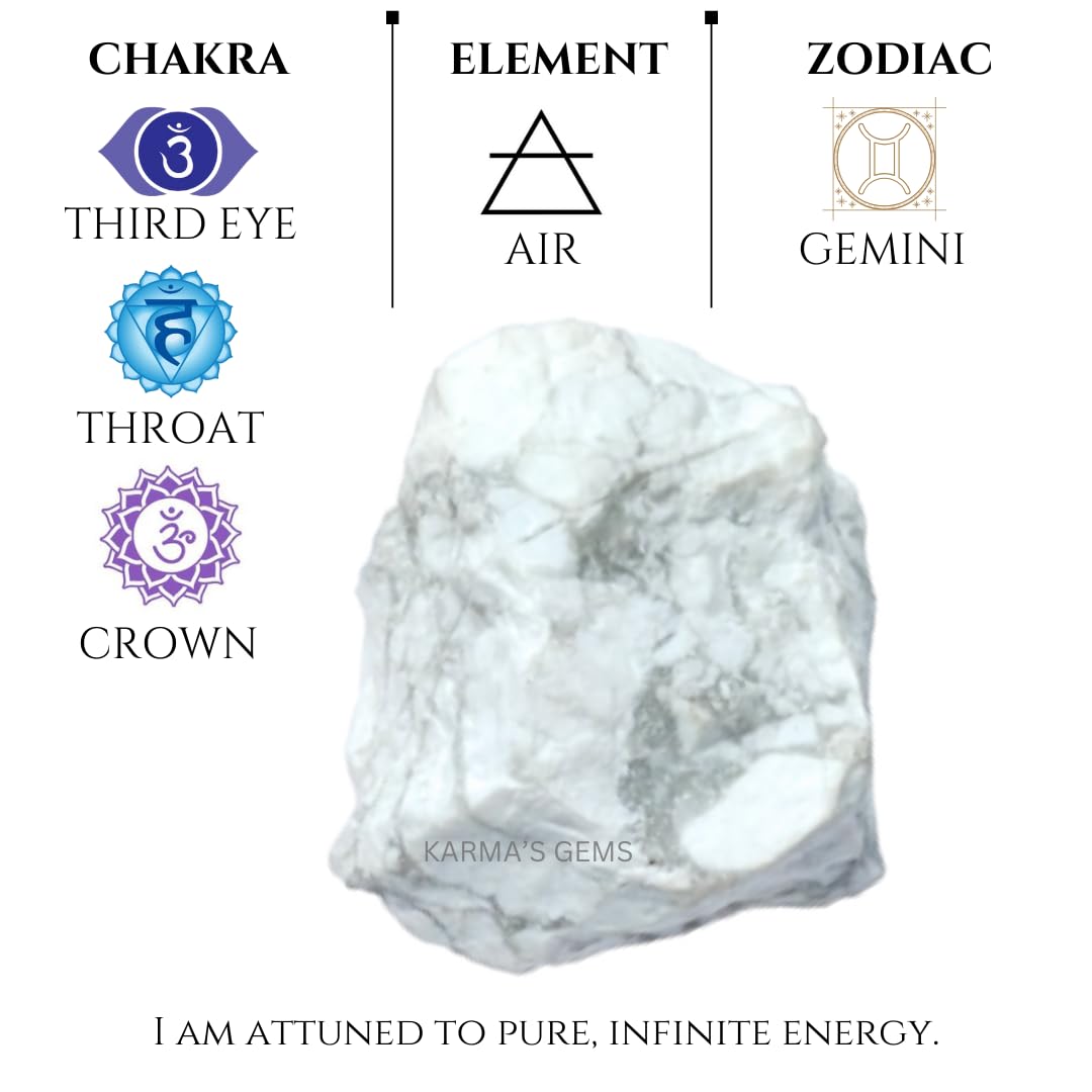 Crystals, Rocks, Jade, Crystals and Healing Stones, Witchcraft Supplies, Healing Crystals, Stones, Healing Stones, Rock Collection, Agate, Raw Stones (Howlite, 2 Pcs)