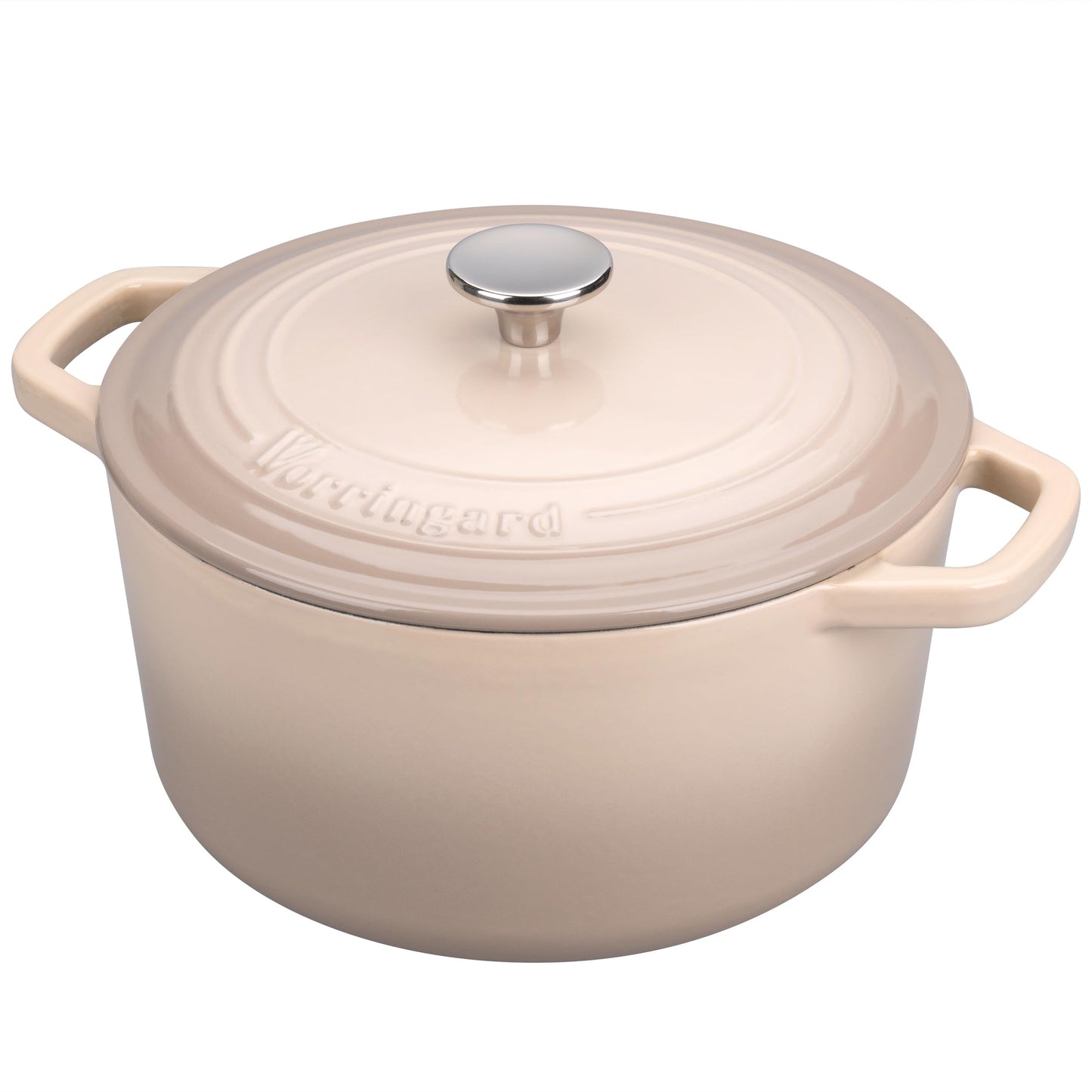VORRINGARD Enameled Cast Iron Dutch Oven Pot with Lid, for Bread Baking, Round Bread Oven- include Sourdough Bread Baking Supplies Set, 4.5QT, Latte