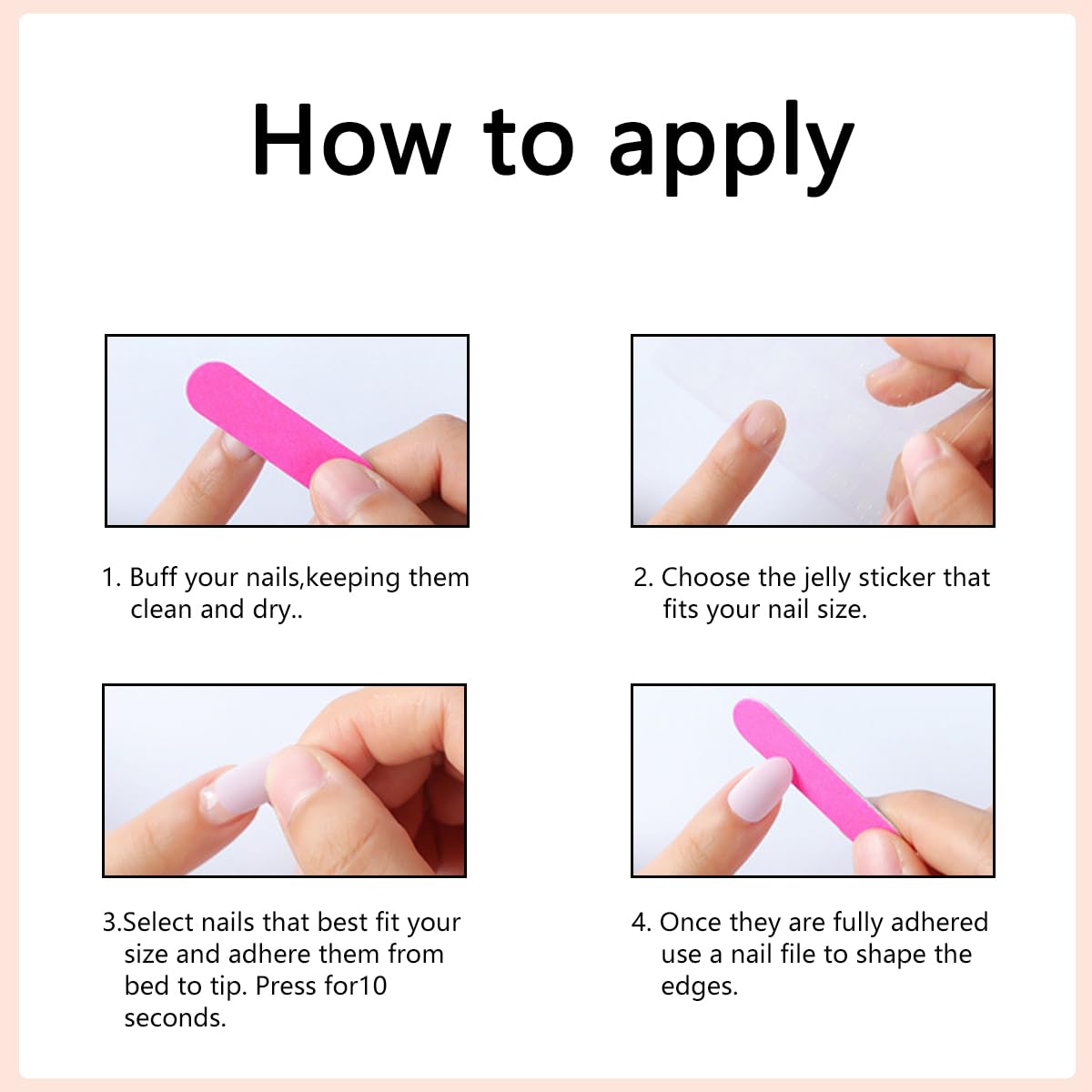 IEORGYIG Press On Nails Mid-Length Pink Gradient Fake Nails Reusable False Nails with Glue Tabs - 24Pcs Manicure Kit for Women and Girls