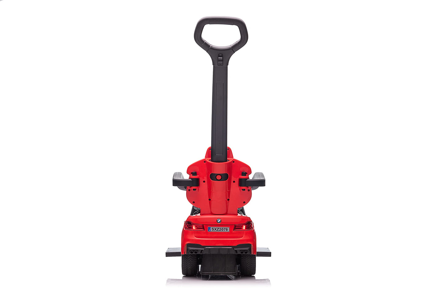 Best Ride On Cars BMW 4 in 1 Battery Powered Push Car, Red, Large
