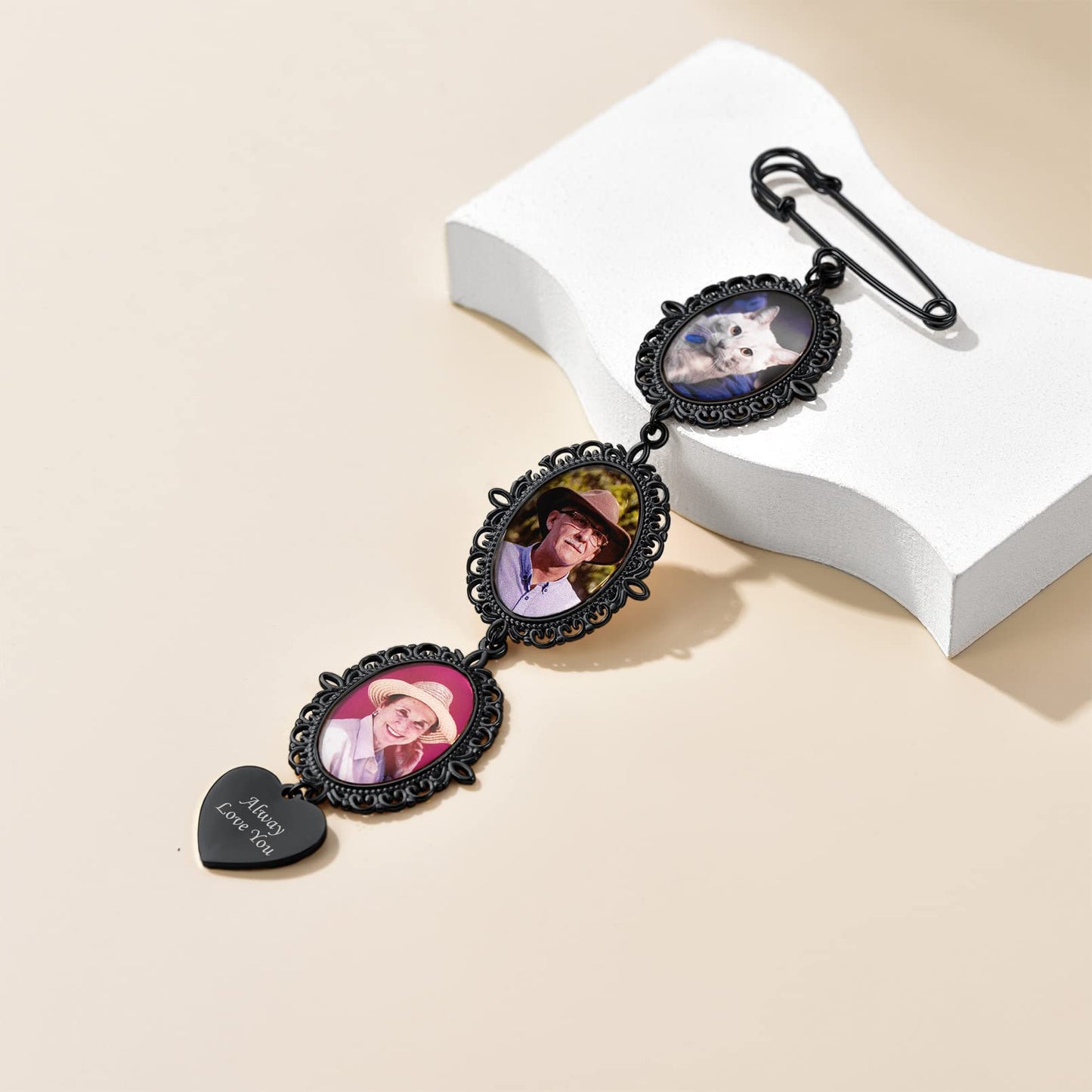 Custom4U Photo Charm for Wedding Bouquet Custom Memorial Wedding Gifts with Pictures