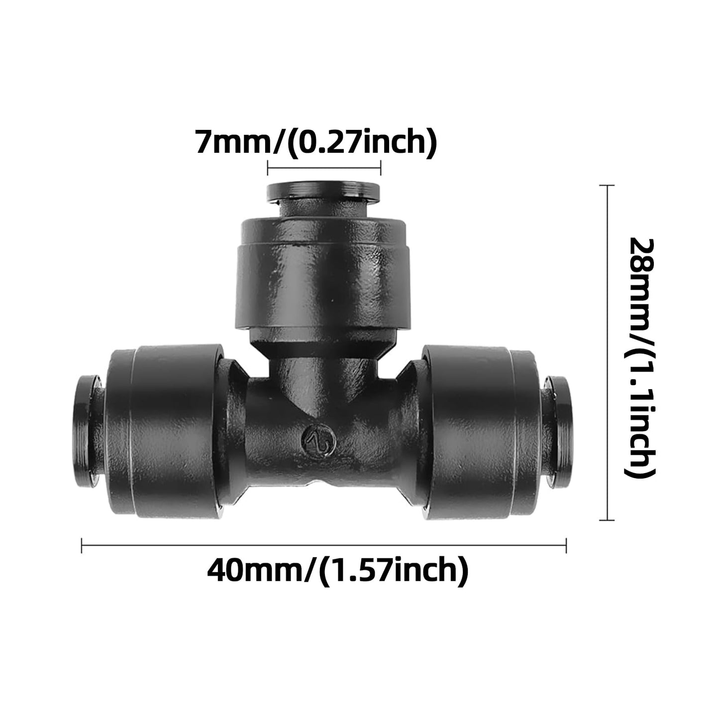 30 Pack Quick Connect 1/4" Drip Irrigation Tee Connectors, Universal Tee Fitting for 1/4 Inch Irrigation Tubing, Leak Free Fittings for Sprinkler or Drip Irrigation System