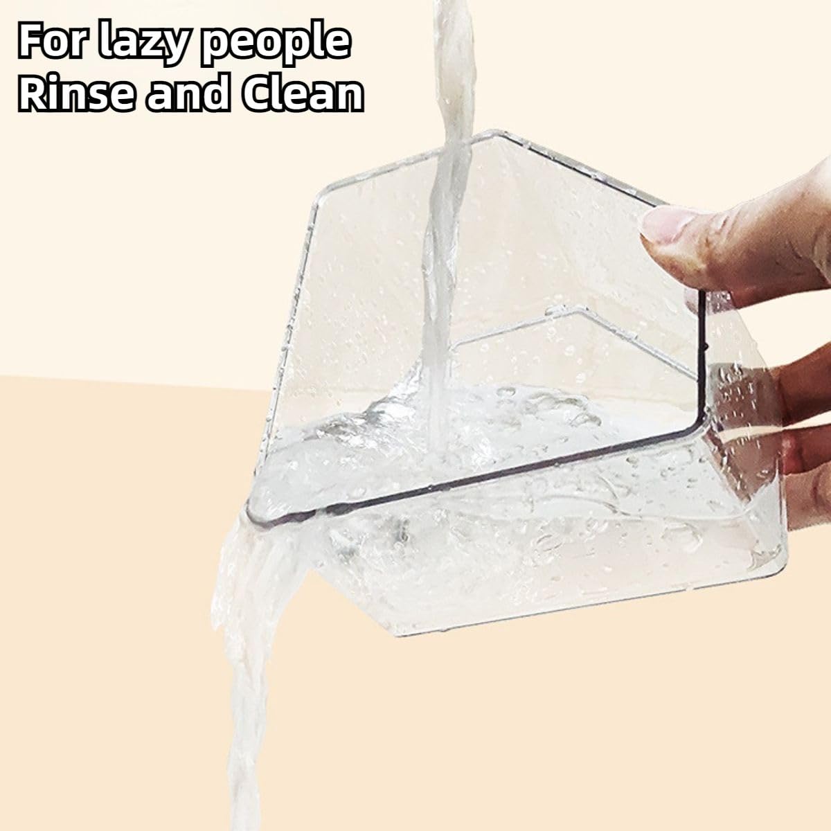 Copfeu Hamster Sand Bath Box Container, Mini Pet Sandbox Lid Design Take Bath Wooden Sandbox Dust Bath, Transparent Bathroom & Digging Box Acrylic Hamster Litter Box Small Animal Accessories (C)