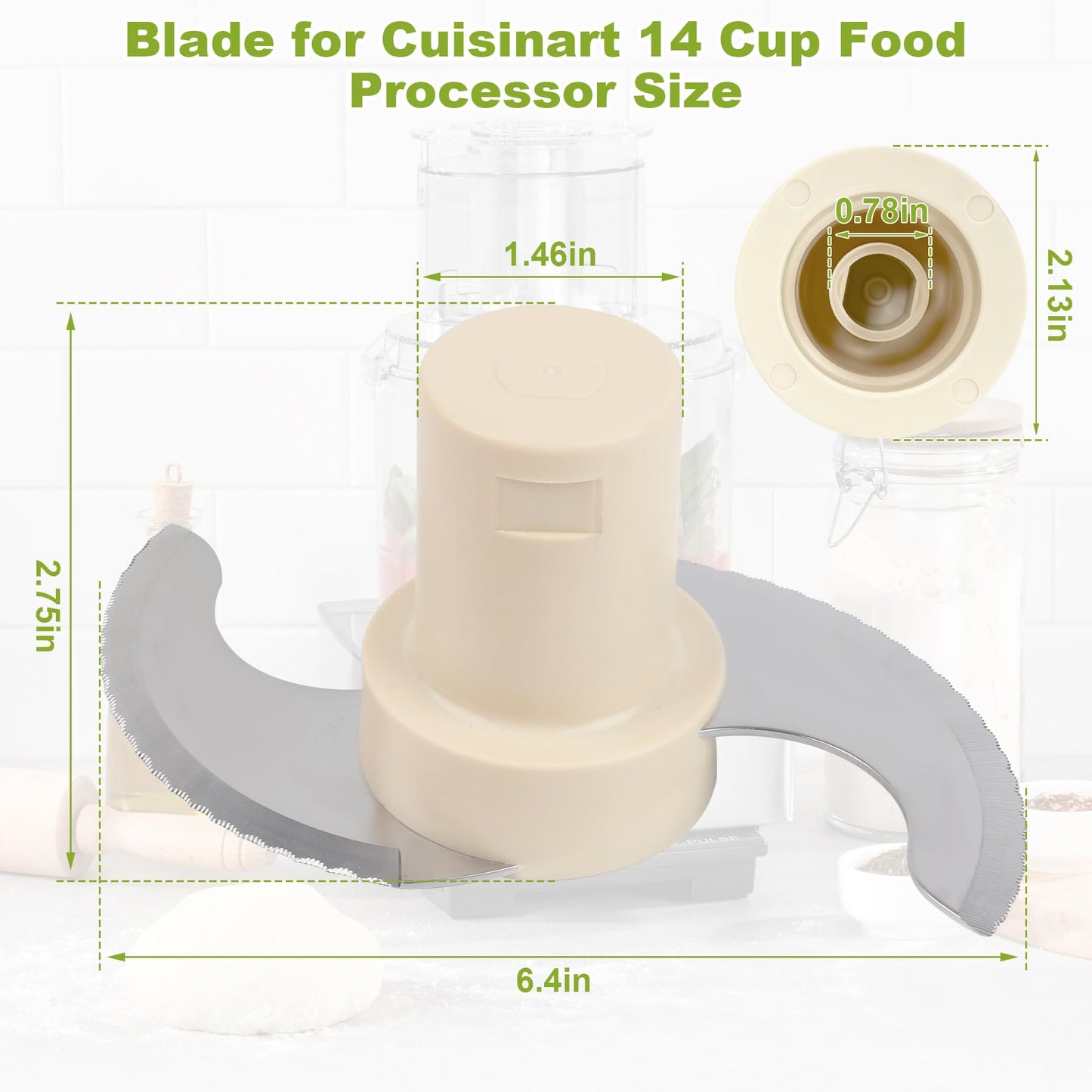 Blade for Cuisinart 14 Cup Food Processor Replacement for Model DLC-2014, DFP-14BCNY, DFP-14BCN, DFP-14BWN - ONLY for Cuisinart Blades 14 Cup - Part# DLC-001TXB-CSR