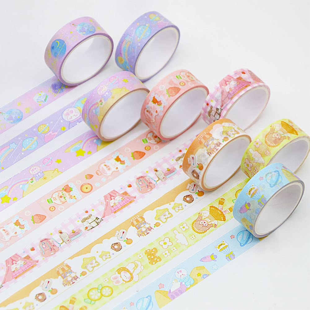 MAFELOE 2 Meters Long 60 Rolls Washi Tape Set, Decorative Adhesive Supplies for Scrapbook, Arts & Crafts-Cute Suit (Pink Box)